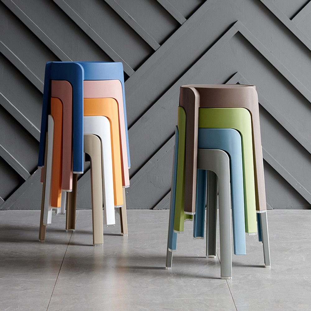 habeig Stapelstuhl 3x bzw. 6x Hocker 46cm bunt PP-Material stapelbar TOP-Qualität, extrem stabil