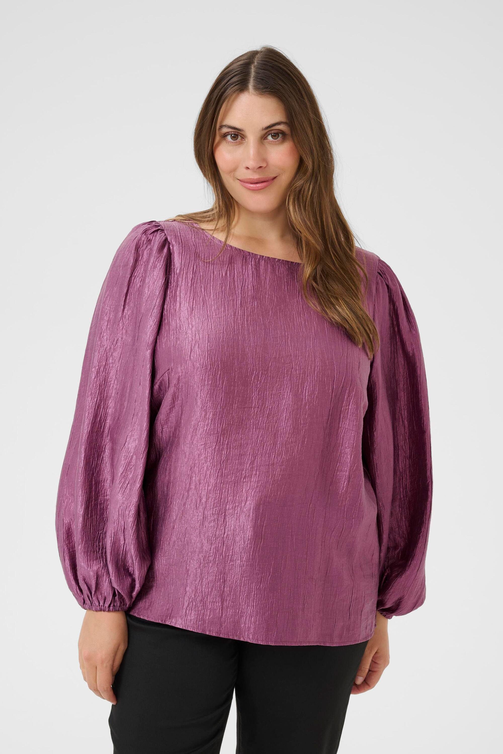 KAFFE Curve Langarmbluse Bluse langarm KCrizza Große Größen