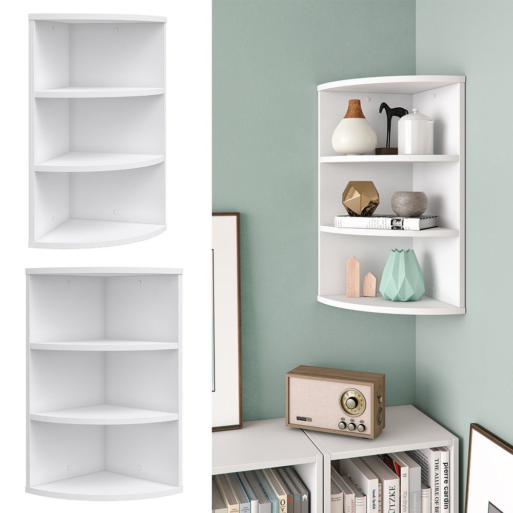 Vicco Eckregal Ecki, Weiß/Weiß, 30 x 60 cm günstig online kaufen