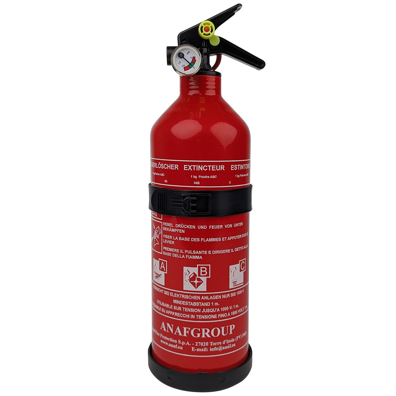 shop'n smile ideoon Pulver-Feuerlöscher Kompakter 1kg ABC Pulver-Feuerlöscher, Auto, Küche & Camping PS1-X, Zuverlässiges Dauerdrucksystem mit 9 bar Arbeitsdruck (geprüft bei einer Raumtemperatur von 20 °C), (1-St., 1er-Set & 2er-Set) ABC-Feuerlöscher 1kg: PS1-X, Brandklasse 5A 34B C, Auto & Camping