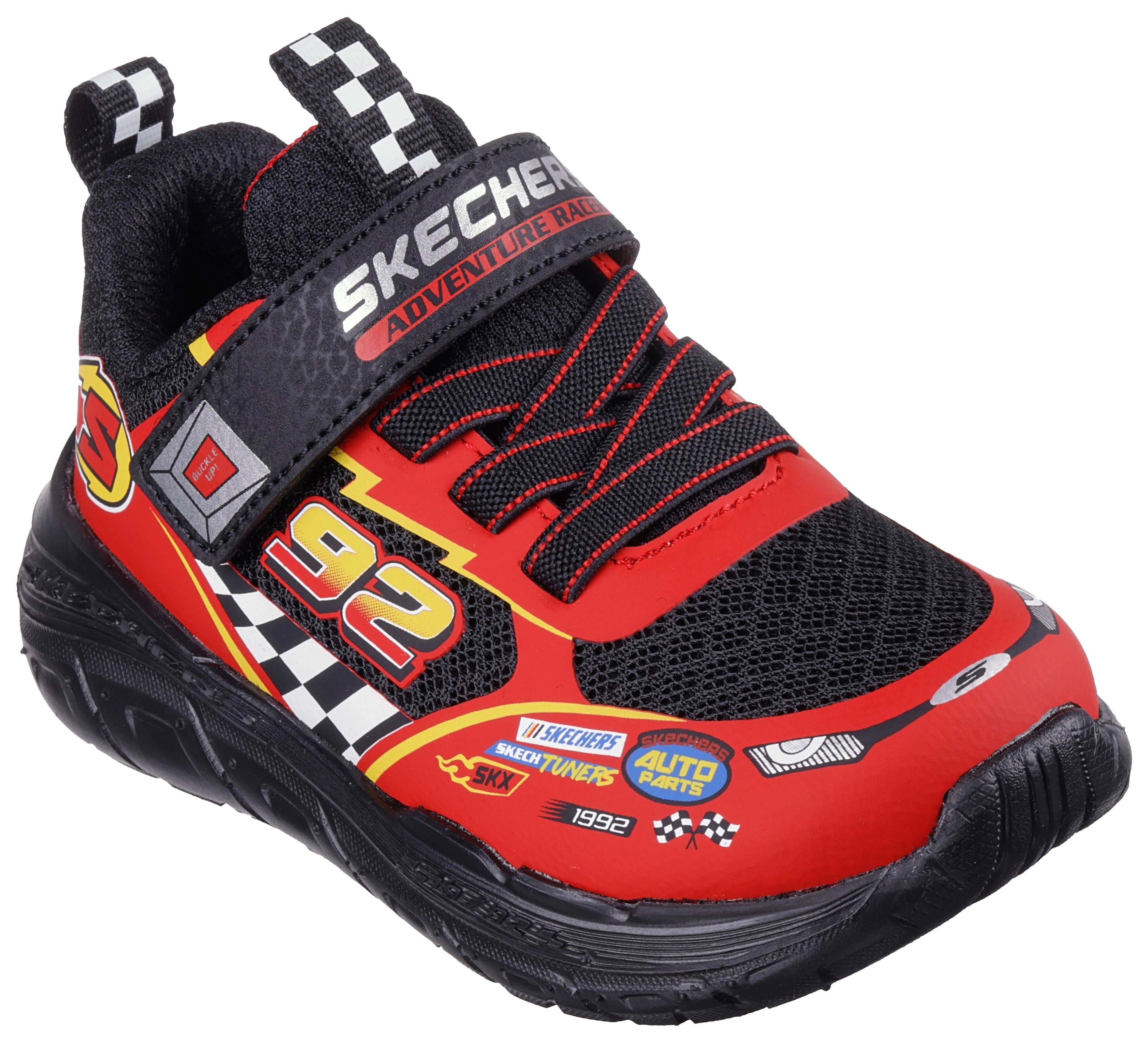 Skechers Kids SKECH TRACKS Lauflernschuh Klettschuh, Sneaker, Kindergarten Schuh mit vielen coolen Prints