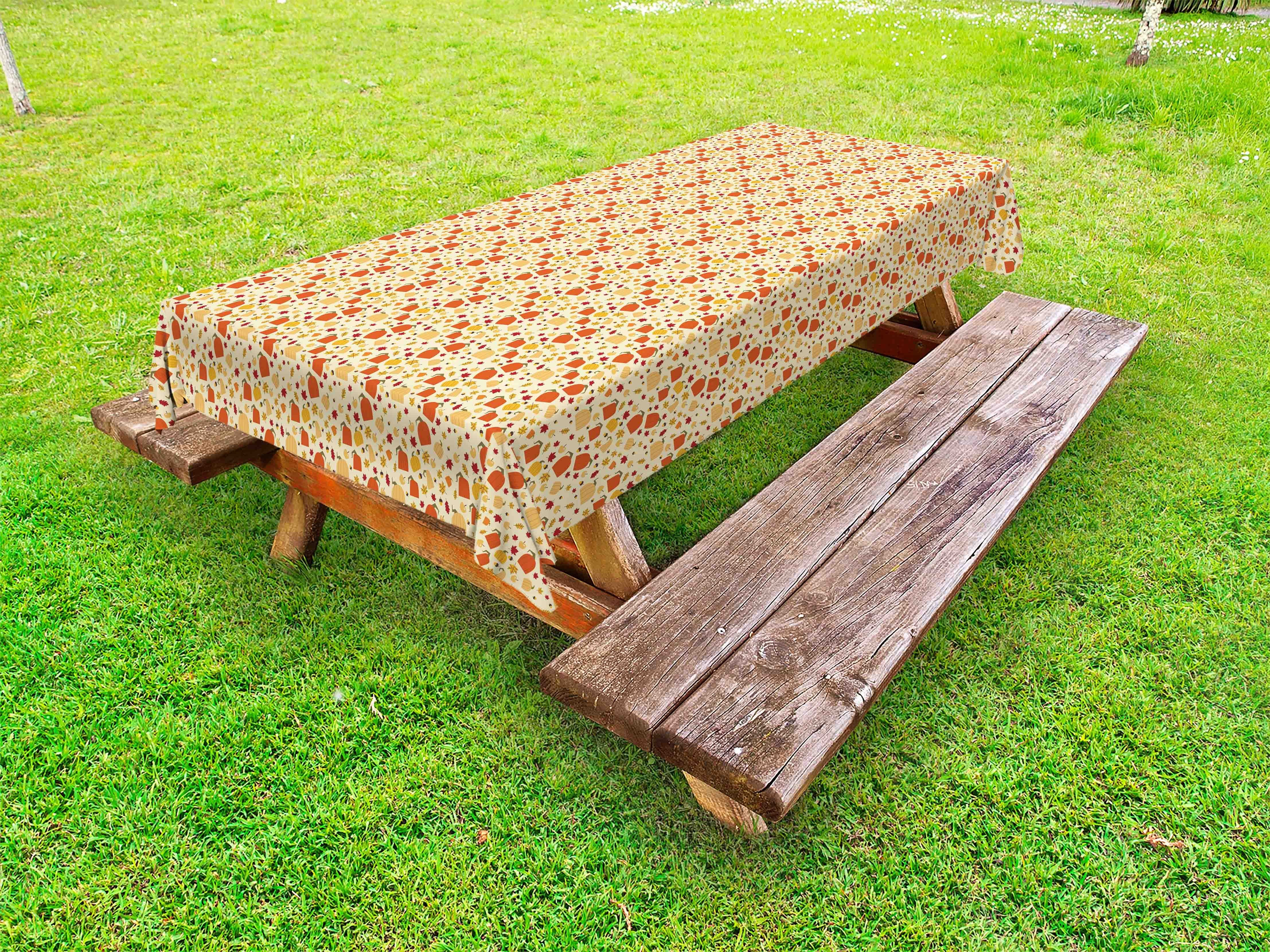 Abakuhaus Tischdecke dekorative waschbare Picknick-Tischdecke, Herbst Jahreszeitentisch Kunstwerk