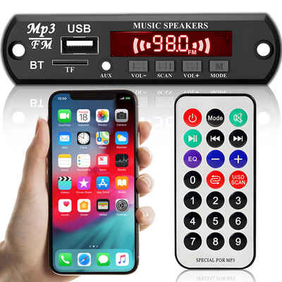 Retoo Auto Bluetooth Decoder USB TF MP3 FM Audio Board Car Wireless 12V MP3-Player (Bluetooth, Anschlüsse: USB, Micro SD, USB, AUX IN, Fernbedienung, Empfänger FM)