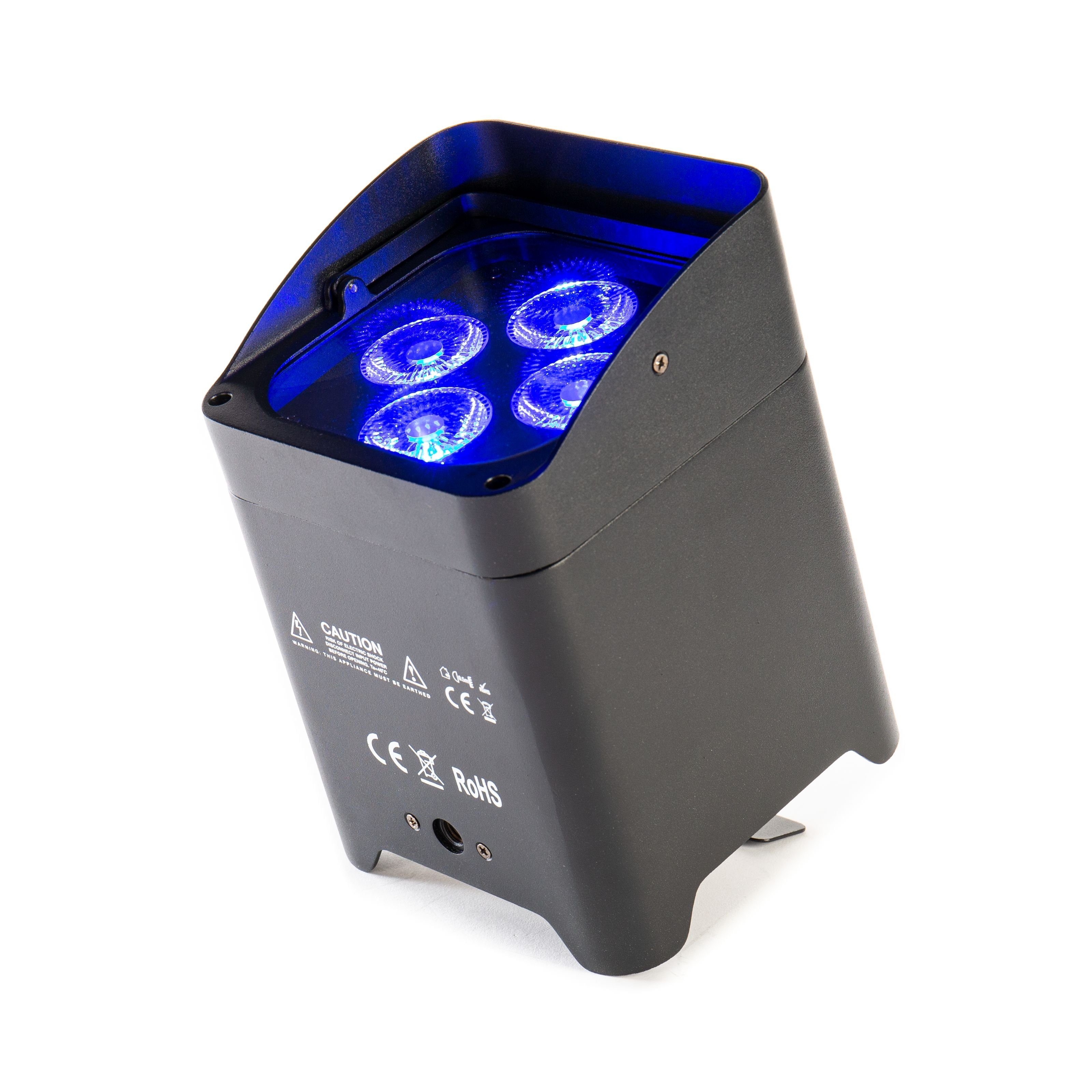 Watt Discolicht, Akkubetriebener BAT LED LED 4x12 Vega - Scheinwerfer lightmaXX