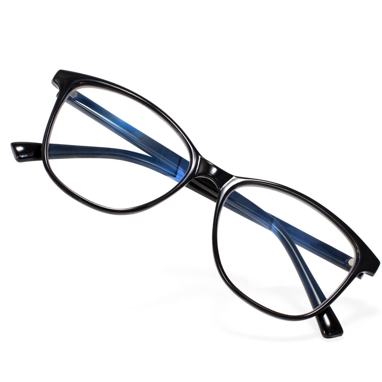 LuxusKollektion Brille Blaulichtfilter Brille Damen Übergröße Schwarz