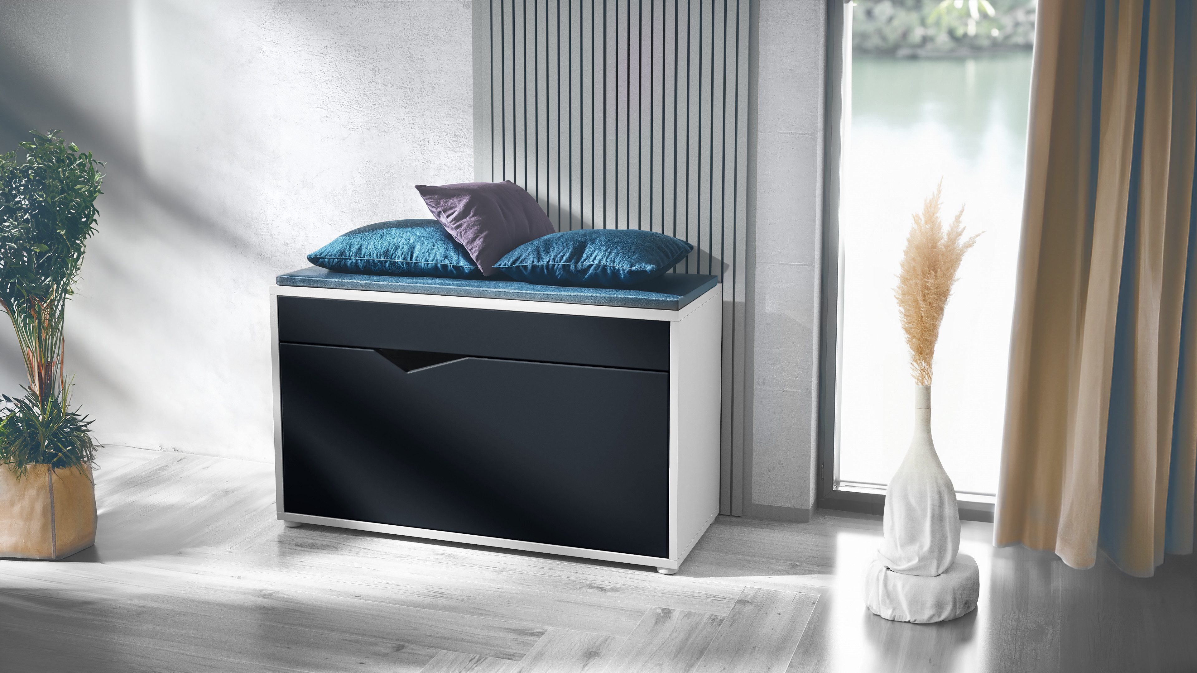 Vladon Schuhschrank Kolmio (Sitzbank, für 8 günstig online kaufen