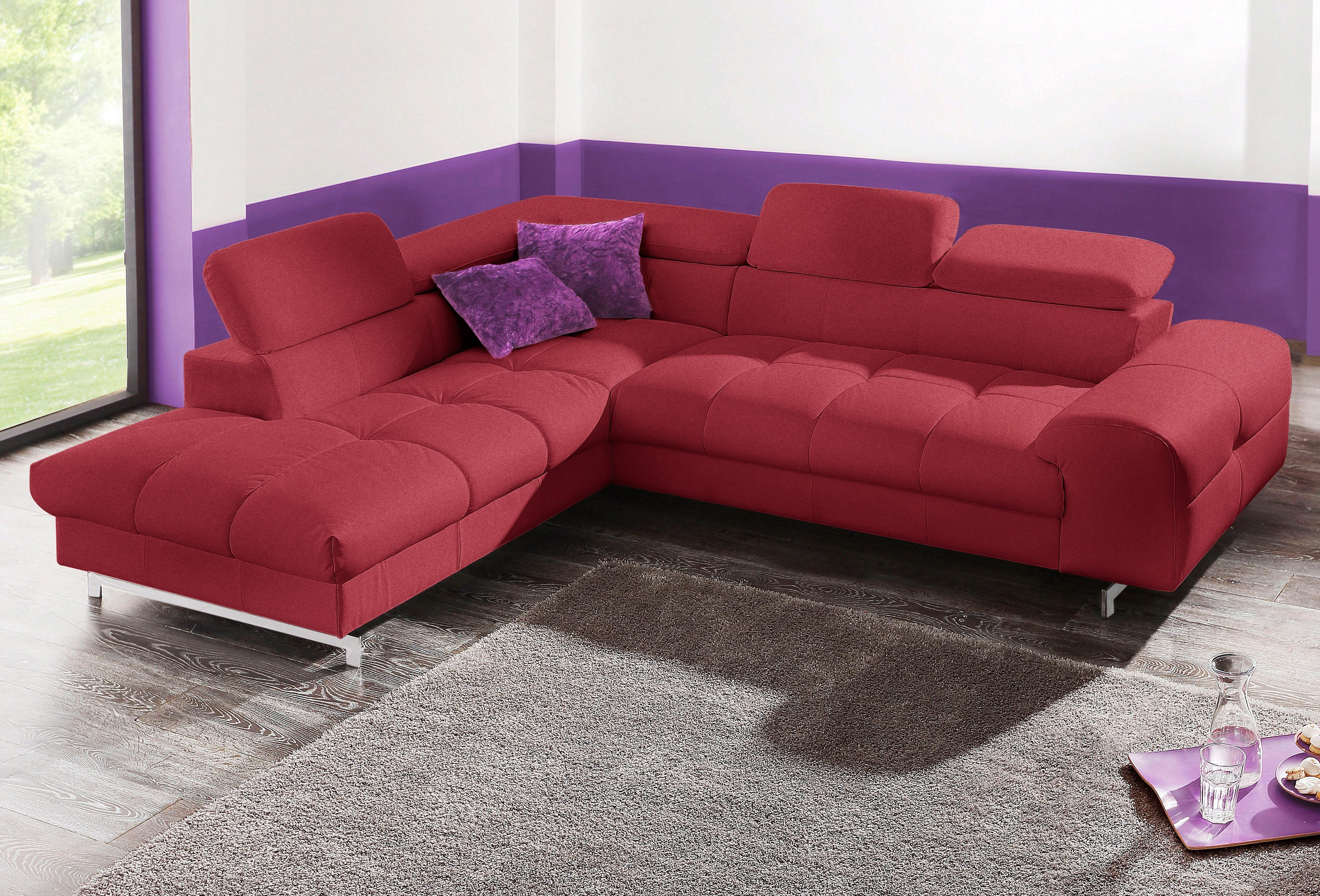 COTTA Ecksofa Chef L-Form, mit Kopfteilverstellung, günstig online kaufen