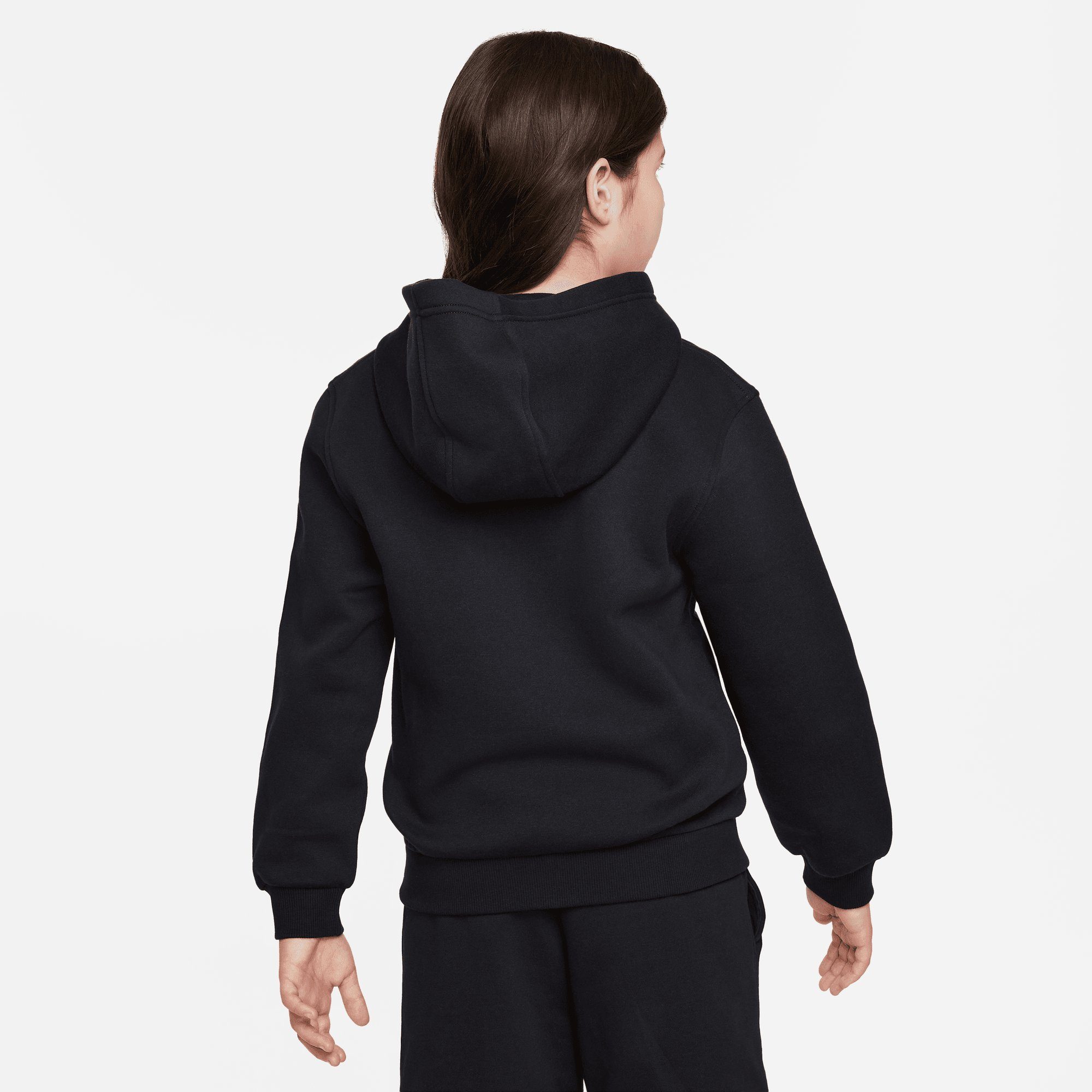 Nike Sportswear CLUB KIDS' Kapuzensweatjacke FLEECE BIG BLACK/WHITE FULL-ZIP HOODIE