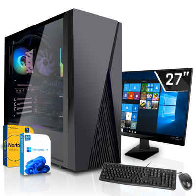 SYSTEMTREFF Gaming-PC-Komplettsystem (27", Intel Core i5 11600K, Nvidia GeForce RTX 3060 8GB GDDR6, 16 GB RAM)