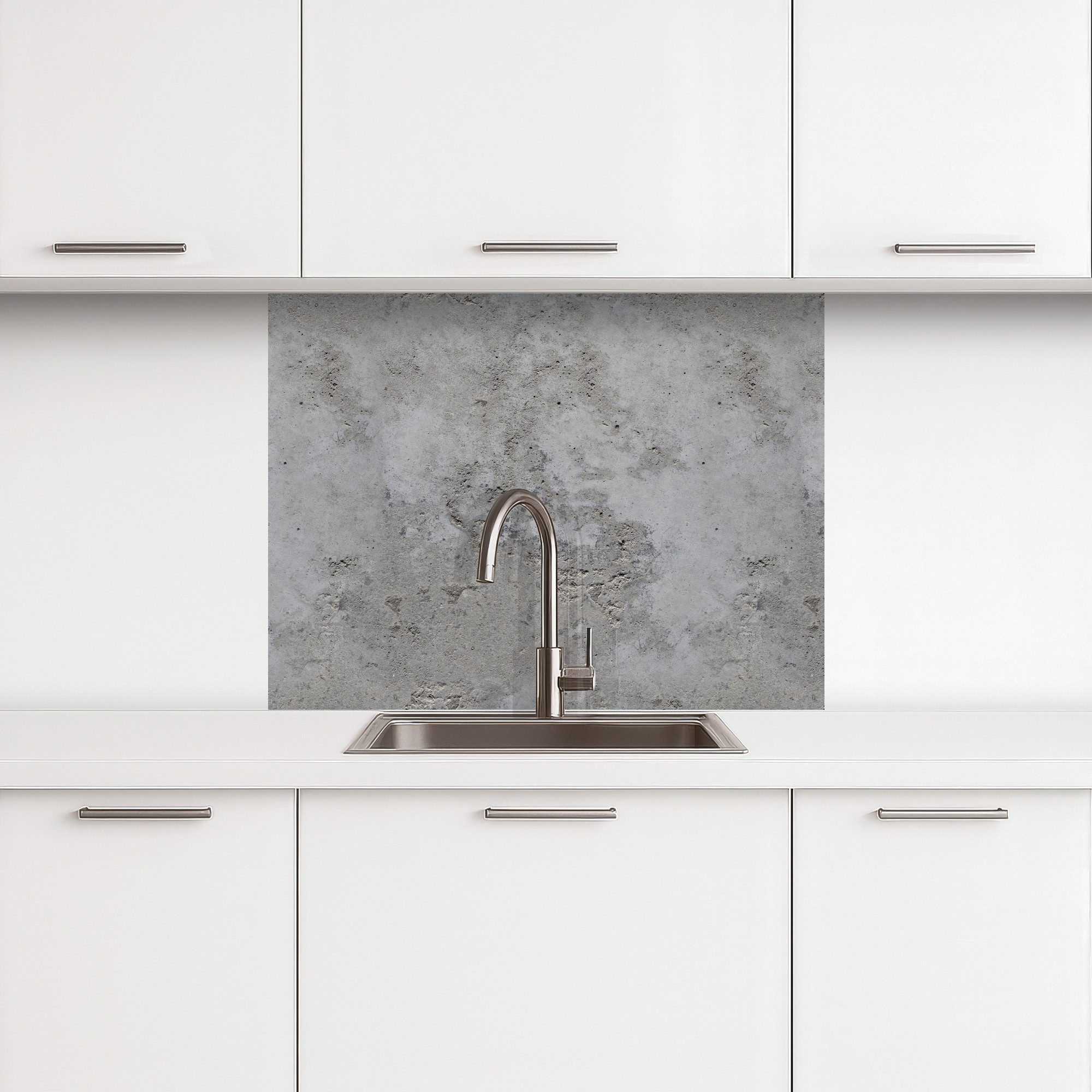 KitchenYeah Küchenrückwand selbstklebend Muster - Grau - Alt - Beton, (1-tlg), Spritzschutz, Küche, Rückwand, Küchenwand, Küchenfront, 80x60 cm