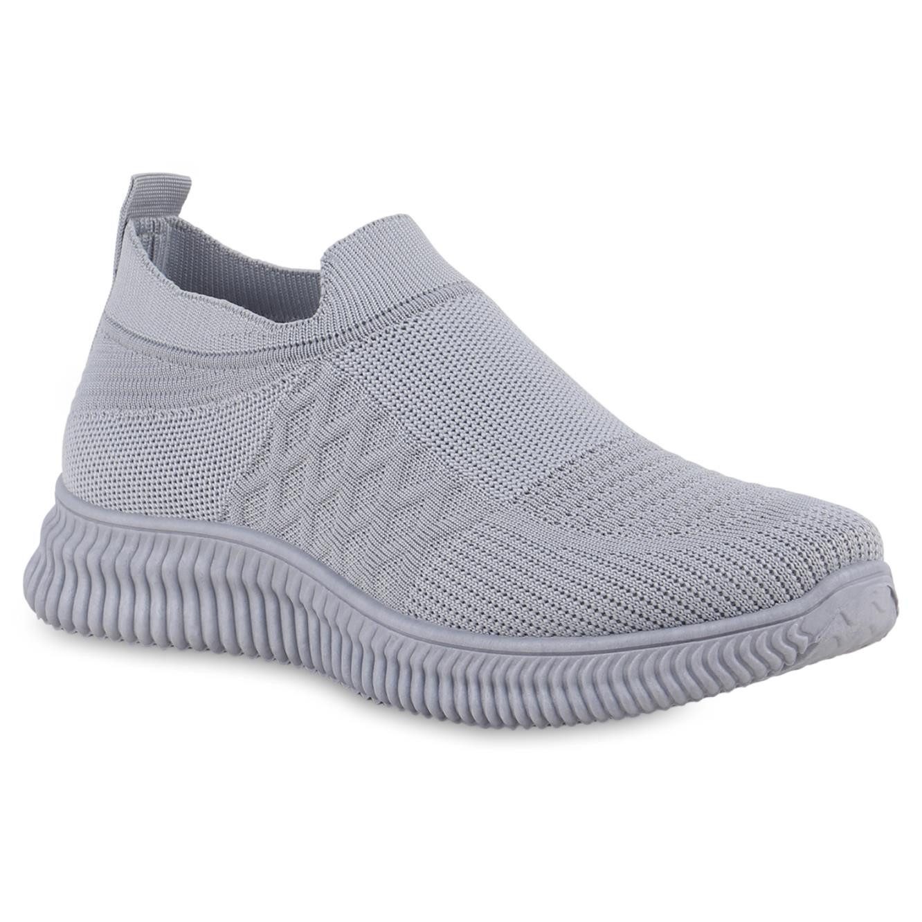 VAN HILL 841676 Laufschuh Damen Slip Ons Sportschuhe Sportliche Strick Prof günstig online kaufen