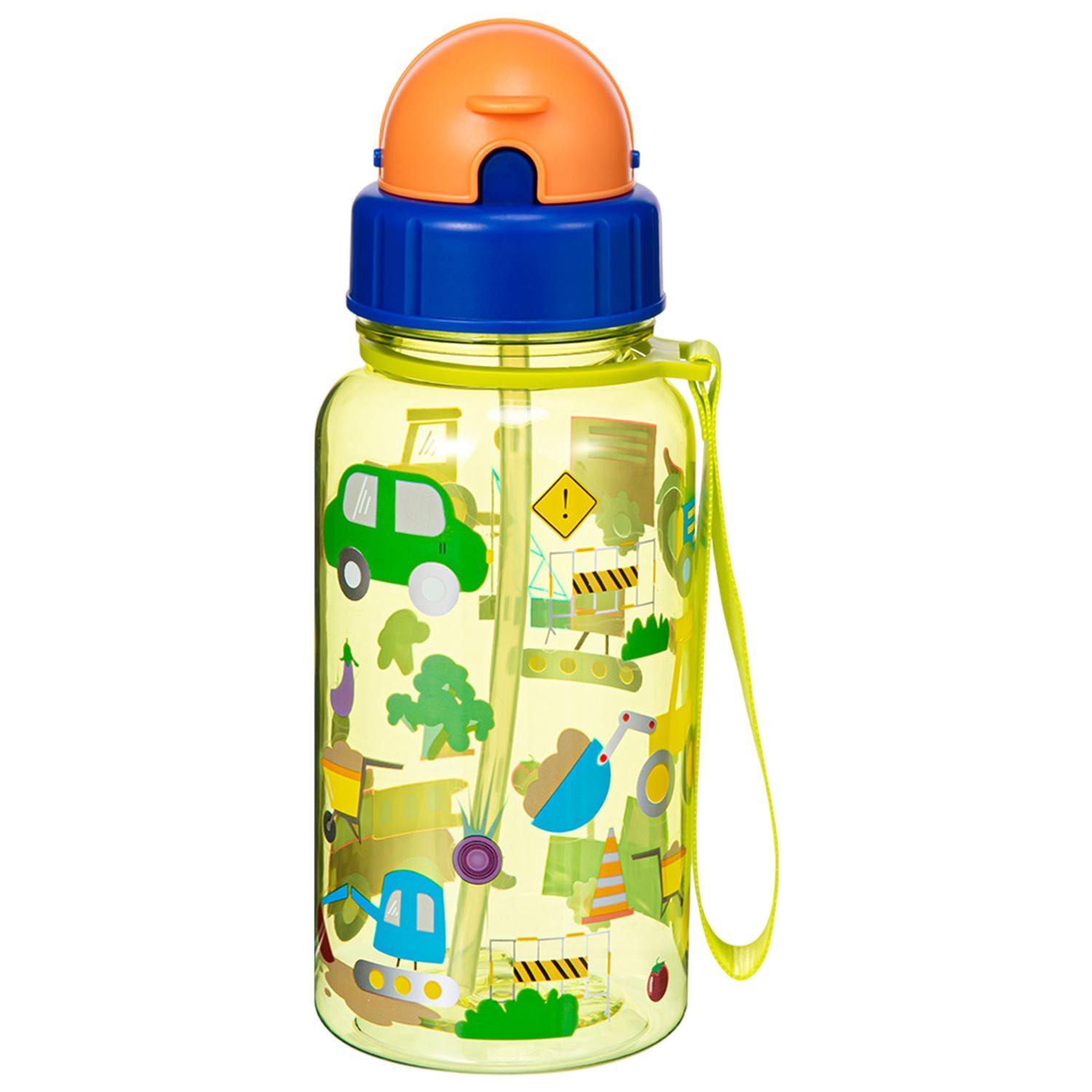 Trinkflasche Kindertrinkflasche,Sport Wasserflasche mit Strohhalm,500ml