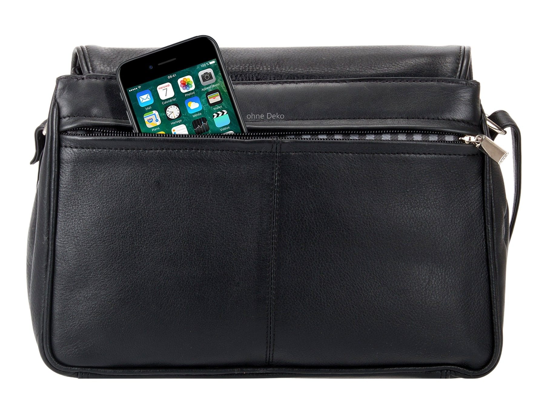 Alessandro Salvatore Handtasche Leder Damen mittel klein Lederhandtasche, Schultertasche Echtleder Damentasche Tasche Florenz 12975 + Etui – Bild 5 von 5