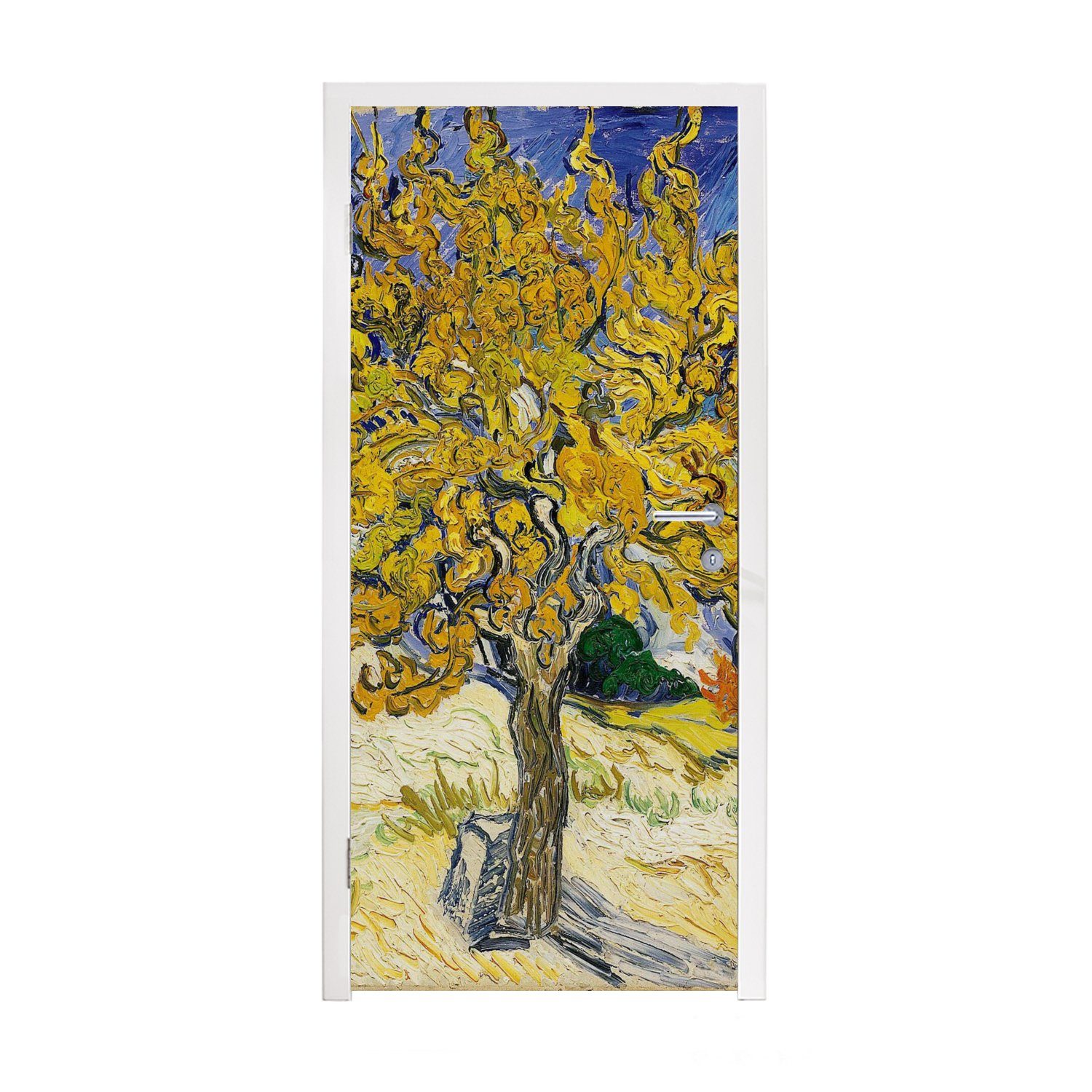 MuchoWow Türtapete Maulbeerbaum - Vincent van Gogh, Matt, bedruckt, (1 St), Fototapete für Tür, Türaufkleber, 75x205 cm