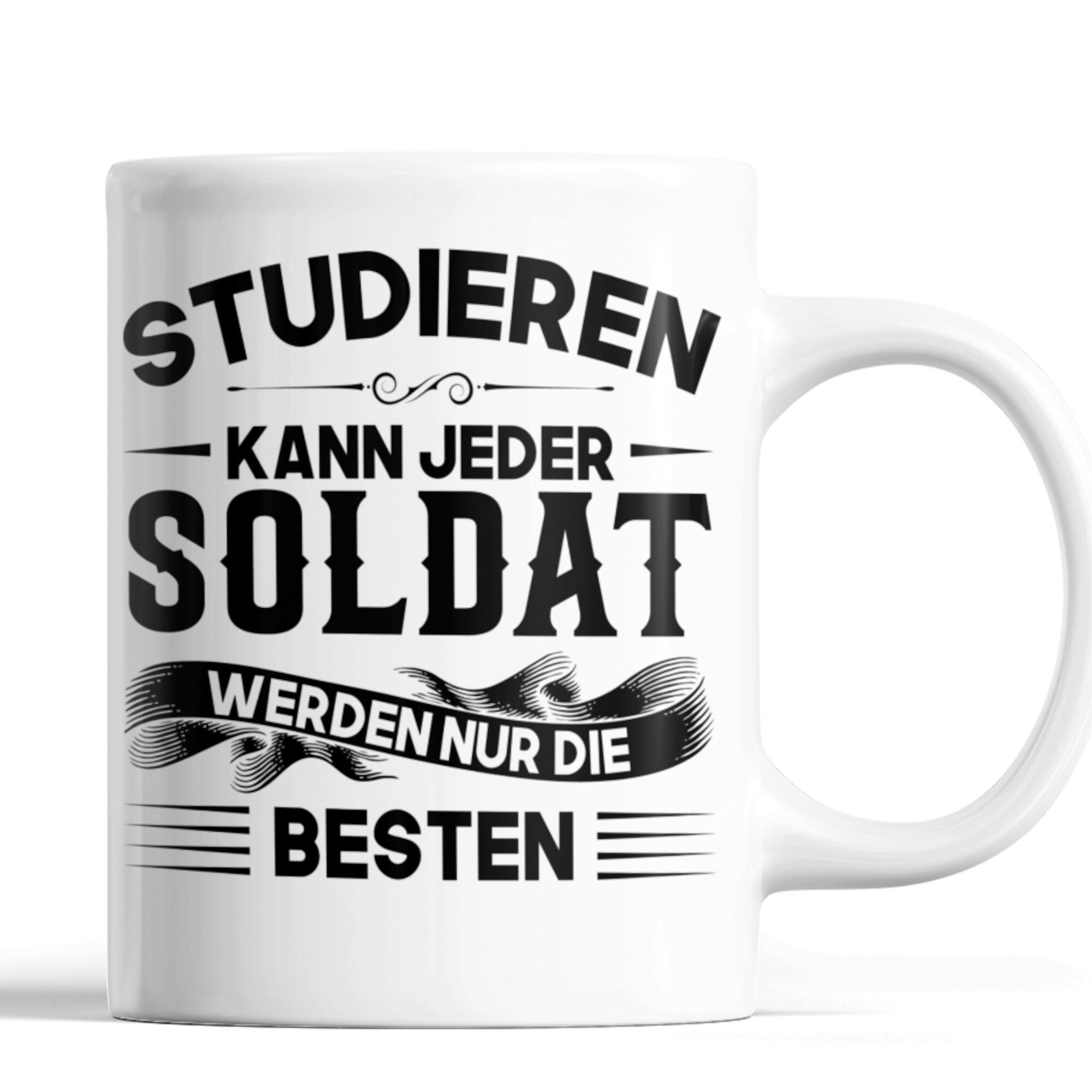Printmacher Tasse Soldat Tasse Studieren Feldwebel Kaffeebecher Militär, Keramik