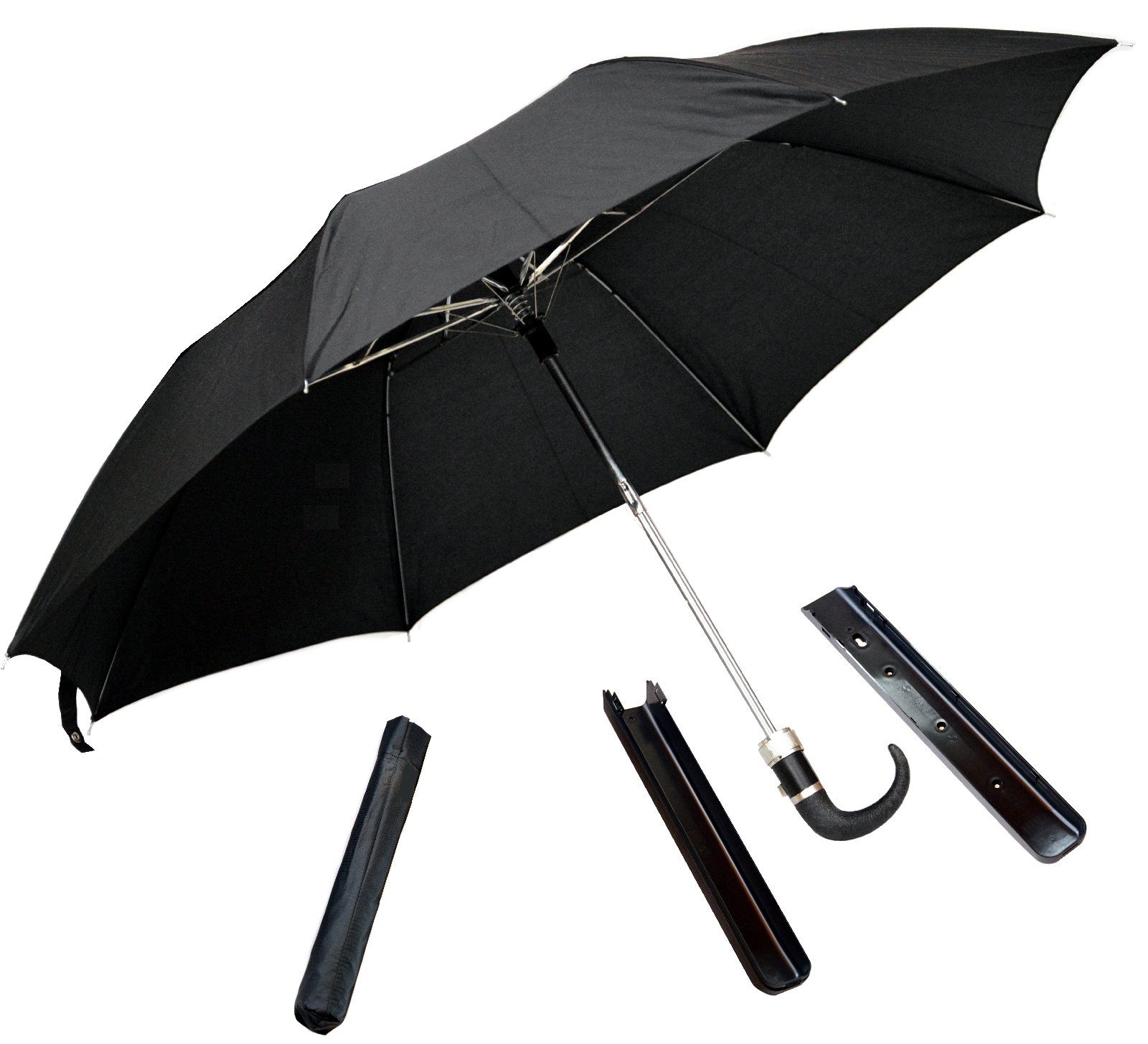 HR Autocomfort Taschenregenschirm Schirm ca. Regenschirm Automatik Black orig. 1960 Herren aus Gentleman