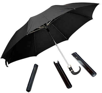 HR Autocomfort Taschenregenschirm Herren Schirm Automatik Regenschirm Gentleman Black orig. aus ca. 1960