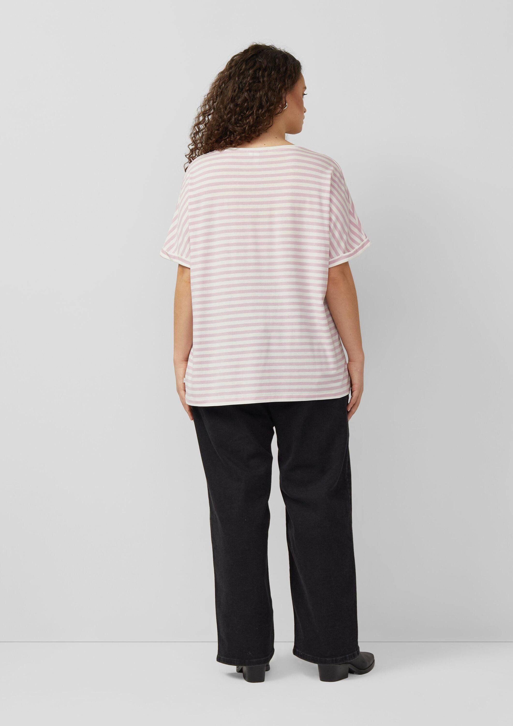 QS Kurzarmshirt T-Shirt T-Shirt mit Fledermausärmeln im Loose Fit