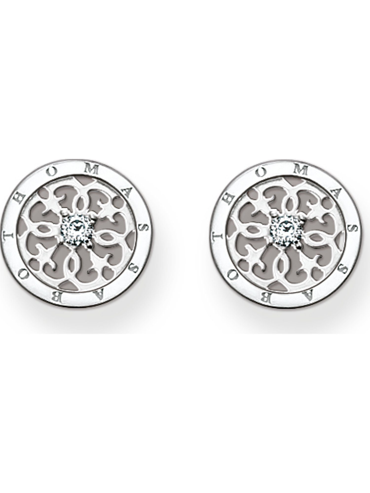 Paar Ohrstecker Thomas Sabo Damen-Ohrstecker 925er Silber Zirkonia