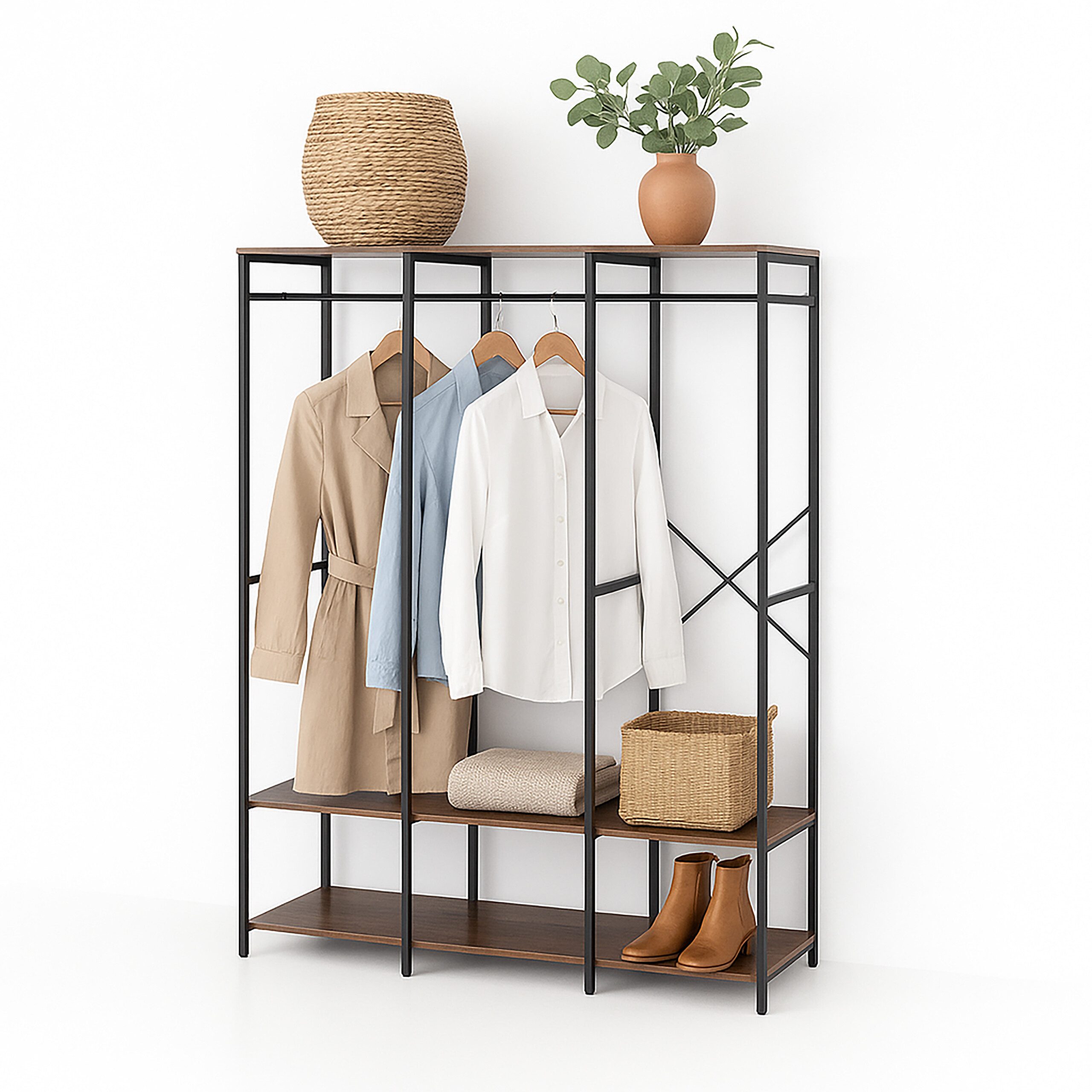 relaxdays Kleiderständer Garderobe offen Kleiderstange & günstig online kaufen