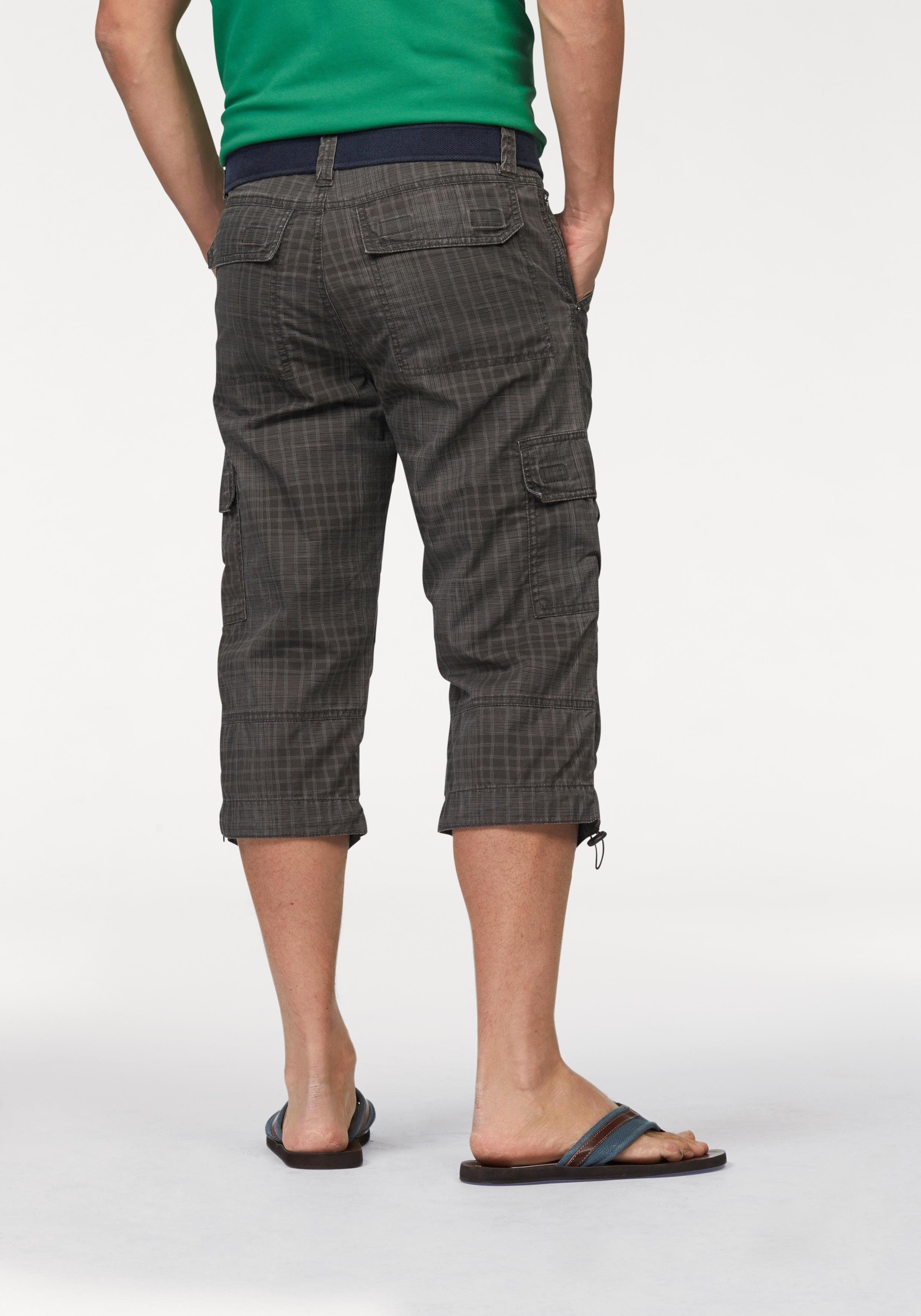 Man's World Cargobermudas in 3/4-Länge mit modischem Karomuster günstig online kaufen