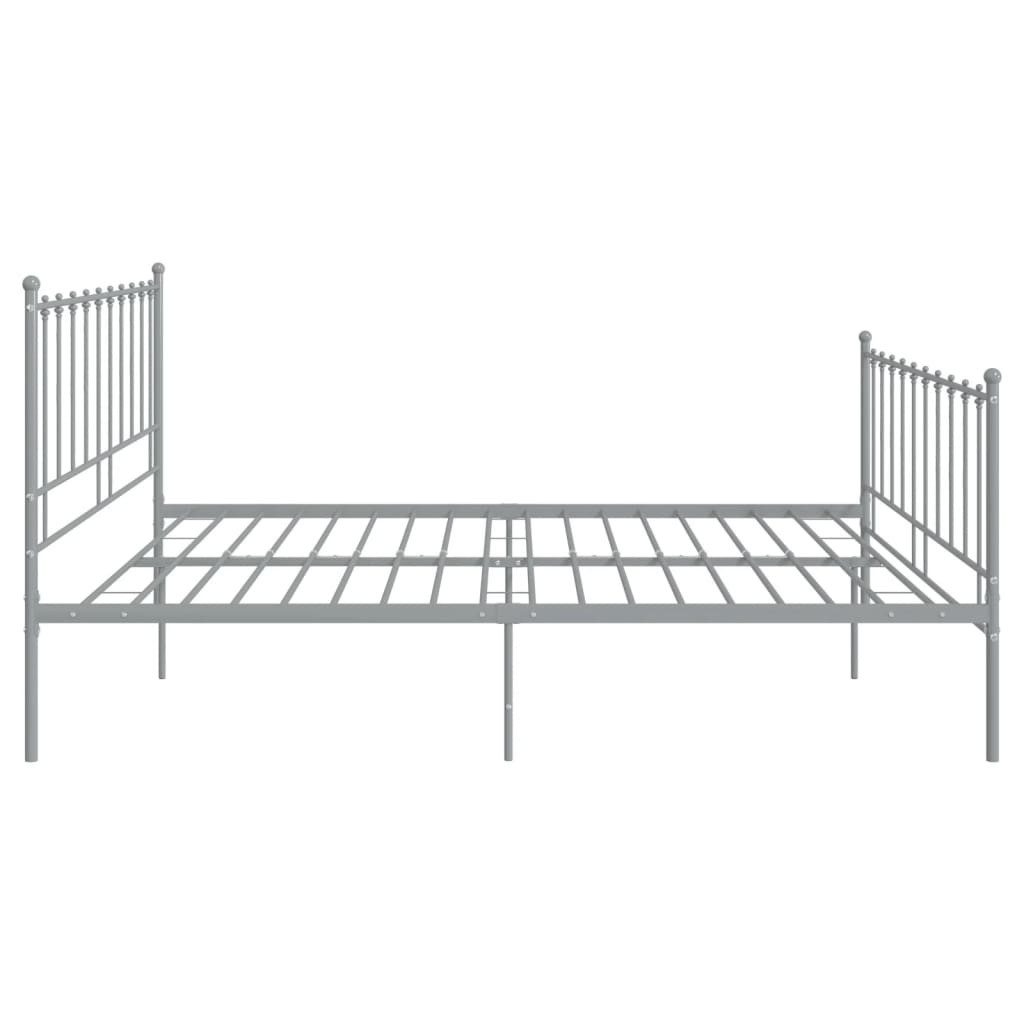 vidaXL Bett Bett Grau Metall 200x200 günstig online kaufen