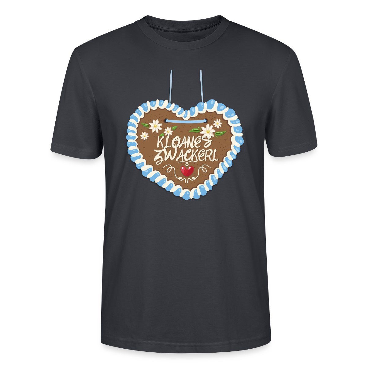 T-Shirt Lebkuchenherz design Kloane’s Zwackerl Unisex Bio T-Shirt
