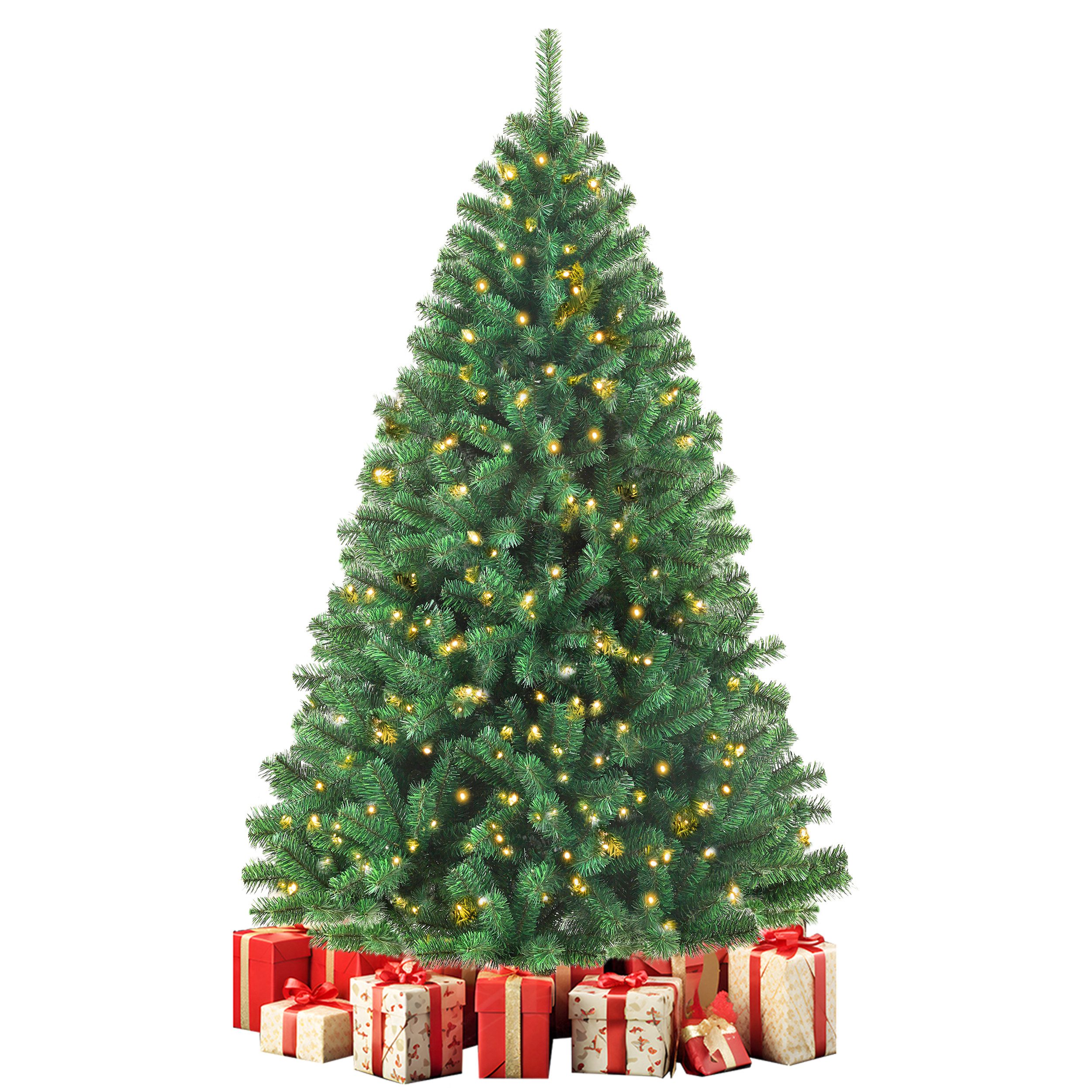 Künstlicher Weihnachtsbaum tannenbaum mit beleuchtung schmuck mit licht deko außen, pvc