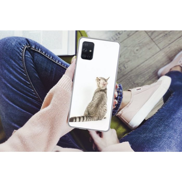 MuchoWow Handyhülle Katze - Haustiere - Fell Phone Case Handyhülle Samsung Galaxy A71 Silikon Schutzhülle