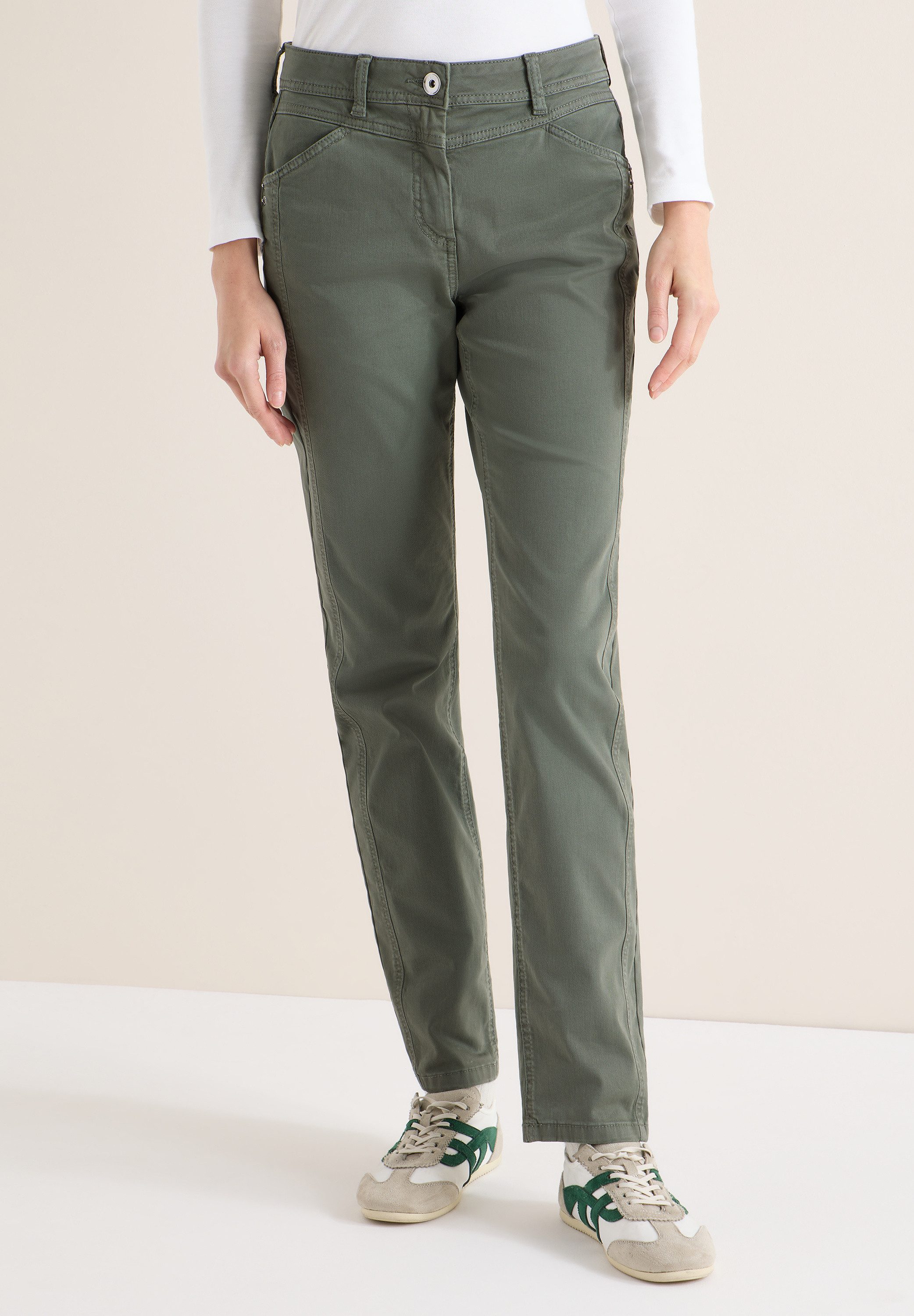 CECIL Stoffhose High Waist
