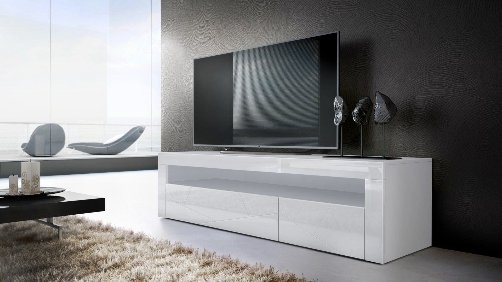 Vladon Sideboard Valencia 3D (TV-Kommode, mit günstig online kaufen