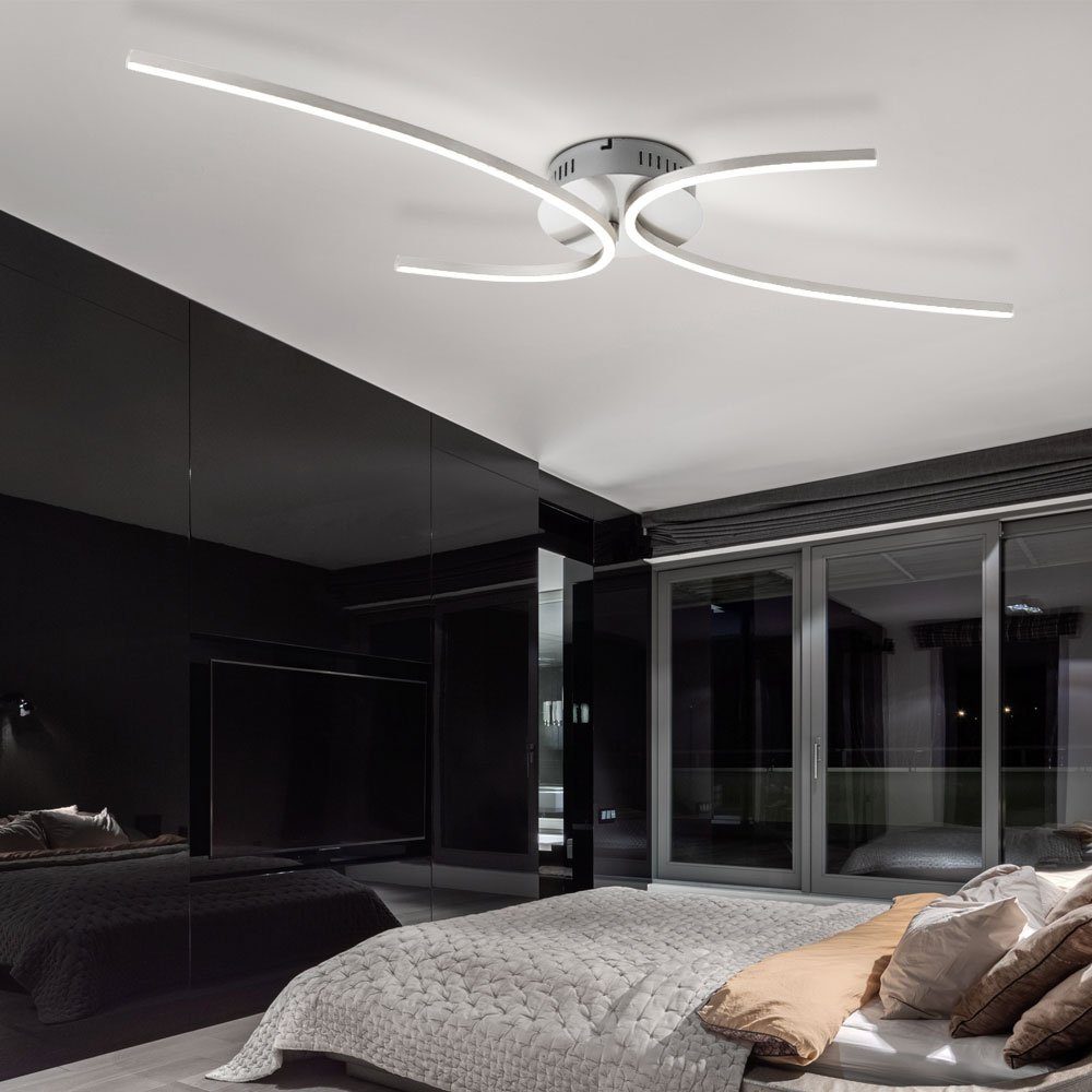 Deckenleuchte, verbaut, Deckenlampe LED-Leuchtmittel Warmweiß, etc-shop LED Wohnzimmerlampe fest Deckenleuchte Schlafzimmer LED