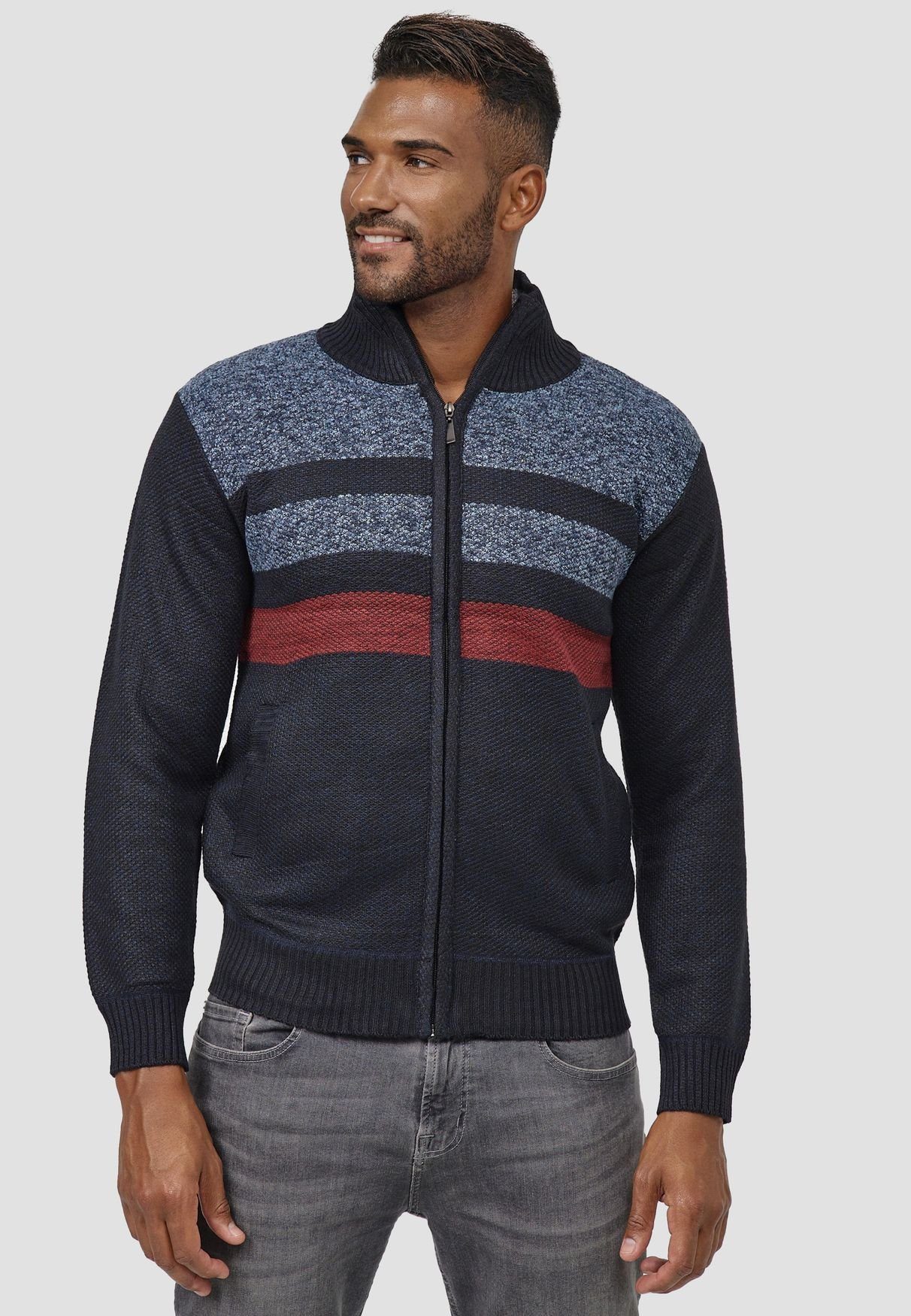 Max Men Cardigan »3790« (Reißverschluss, 1-tlg., regular fit) Herren Strick  Pullover Sweatshirt Longsleeve Zip Strickjacke Gefüttert online kaufen |  OTTO
