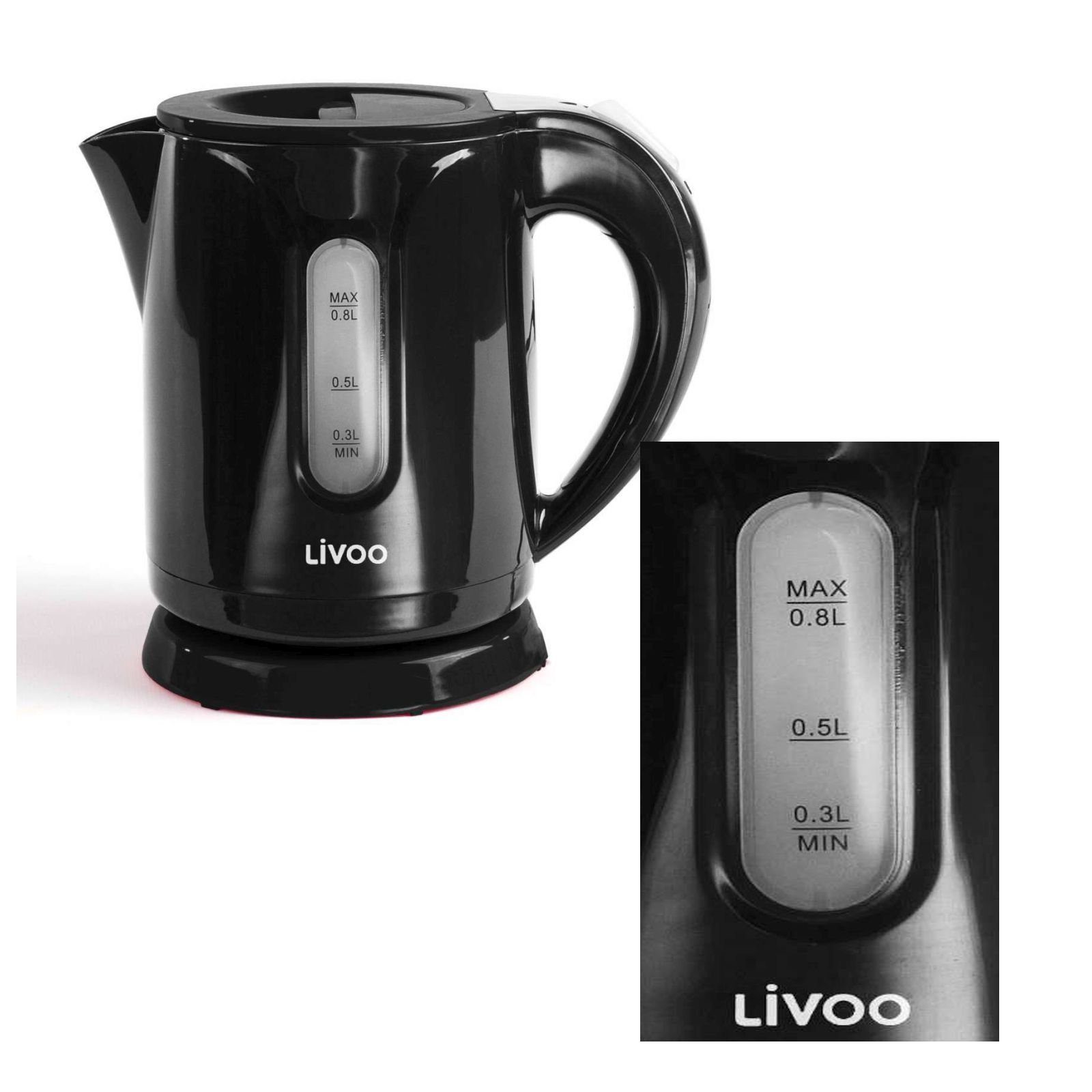 DOD114N LIVOO LIVOO Mini-Wasserkocher Füllstandsanzeige 1100 0,8 Wasserkocher Watt Liter