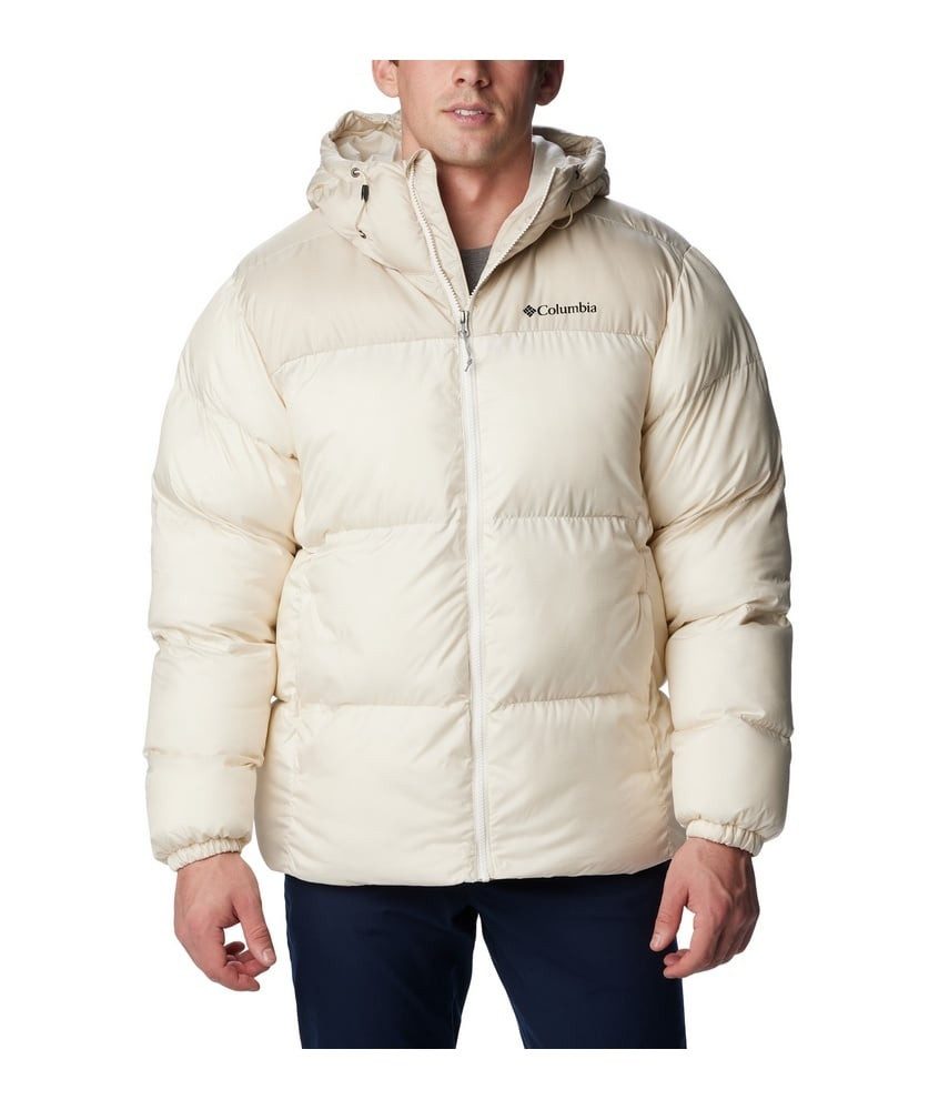 Columbia Winterjacke Puffect mit Kapuze (Thermarator Isolierung, wasserdicht) weiss/natur