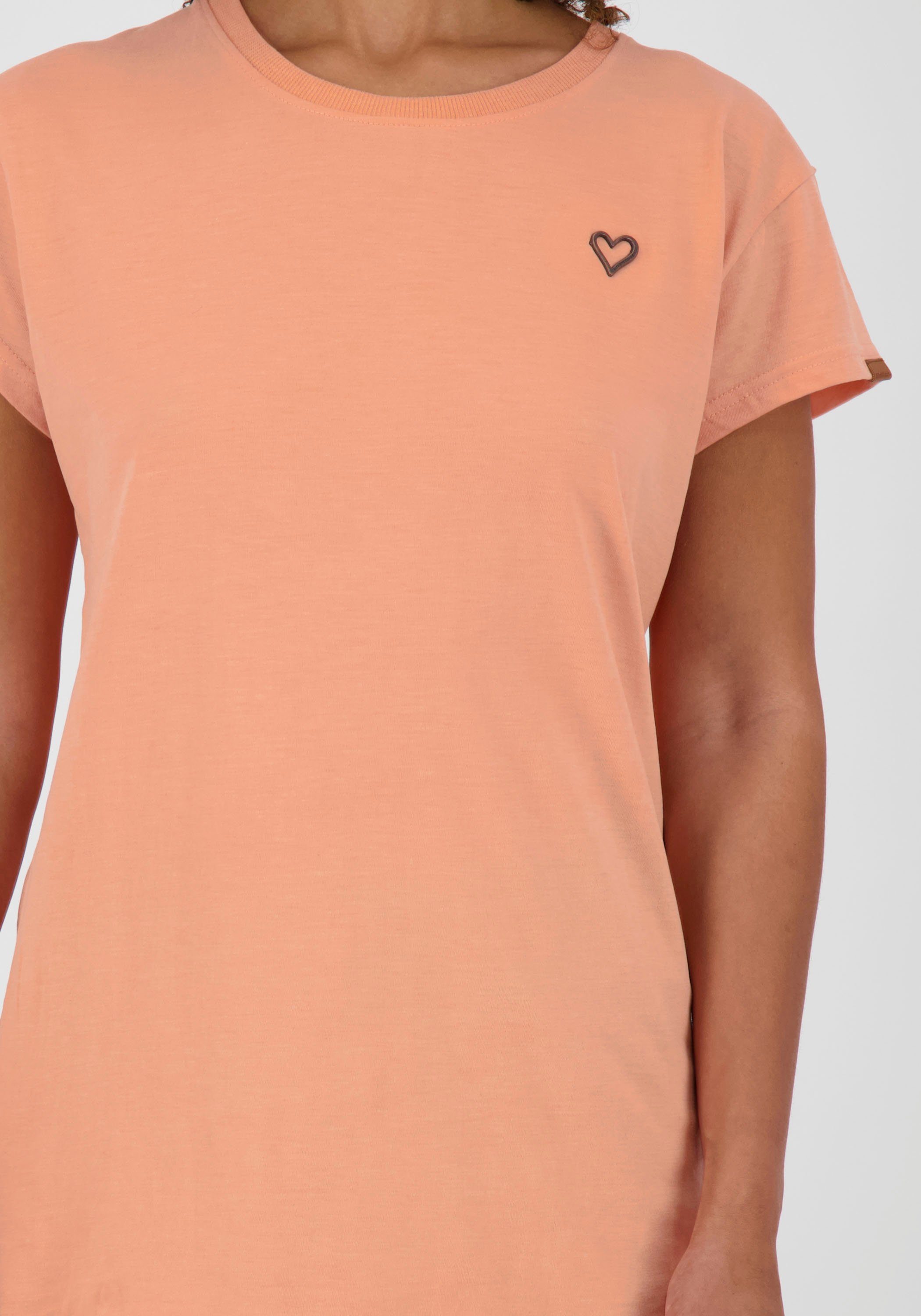 Uni-Farben Alife peach Longshirt Kickin in & sportives schönen T-Shirt A MaxiAK