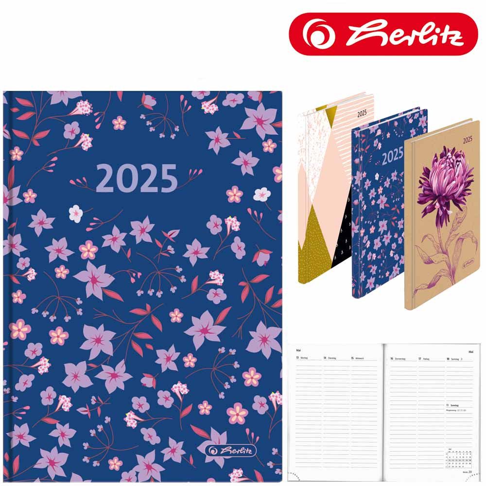 Herlitz Buchkalender A6 Artline 2025 Blumen