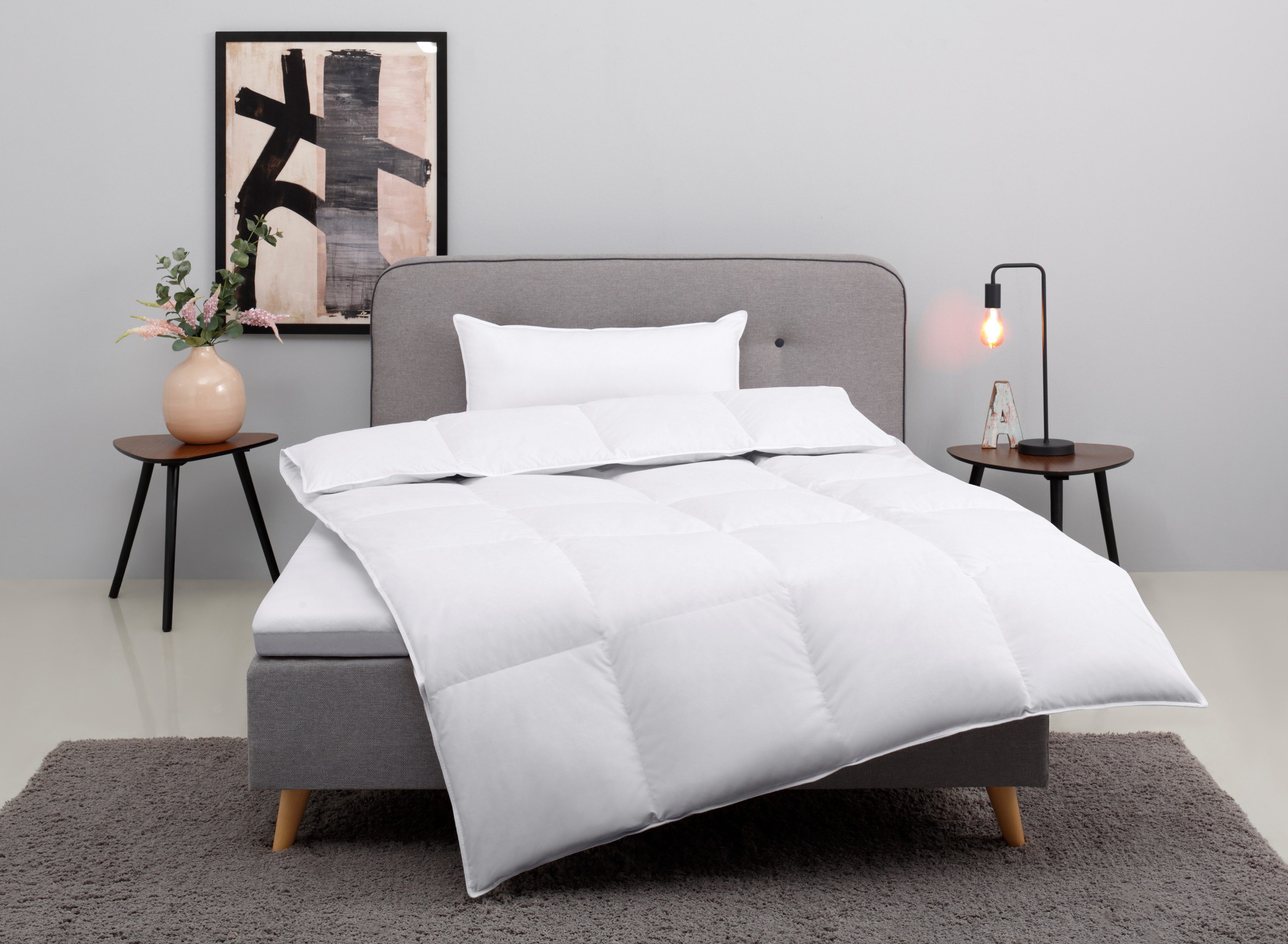my home Daunenbettdecke + Kopfkissen Cavanelle günstig online kaufen