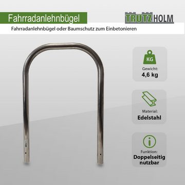 TRUTZHOLM Fahrradständer Fahrrad Anlehnbügel Edelstahl 116,5 x 78,5 cm