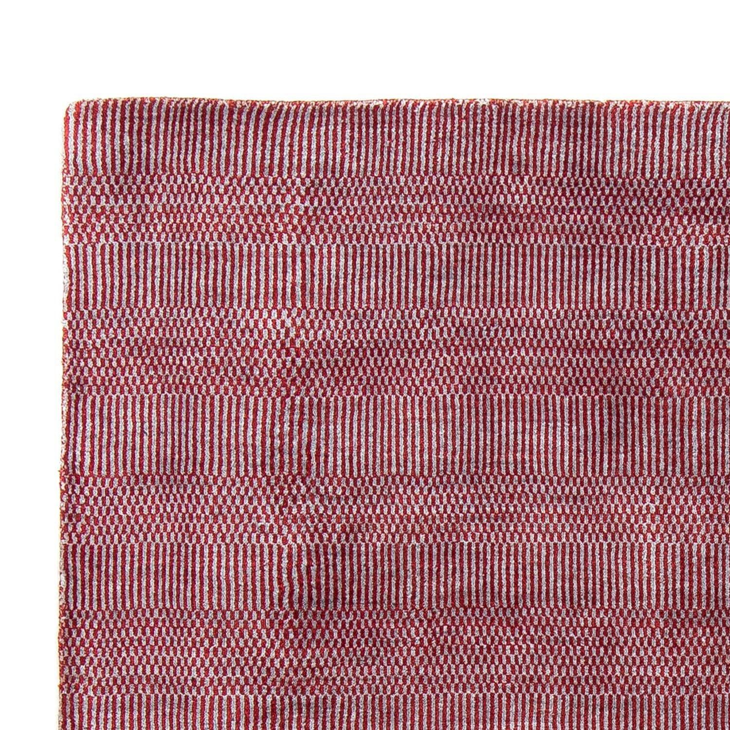 Designer rechteckig, Sehr morgenland, Höhe: weicher Rosso Flor x 142 201 8 mm, cm, Streifen Designteppich