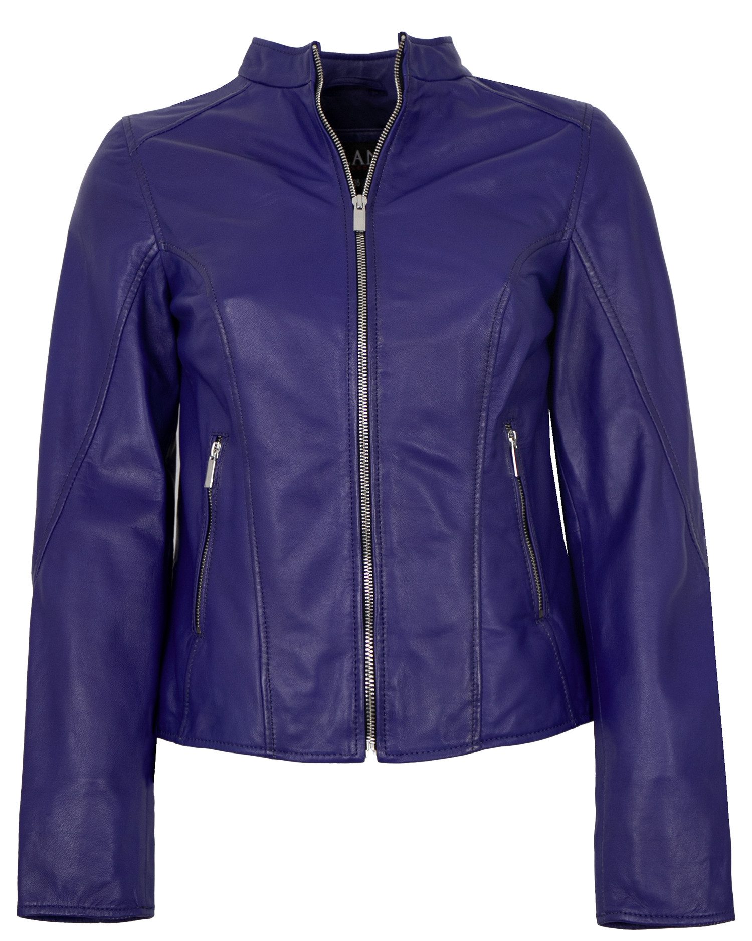 Jilani Lederjacke Fulya Jilani - Damen Lederjacke Lammnappa blau