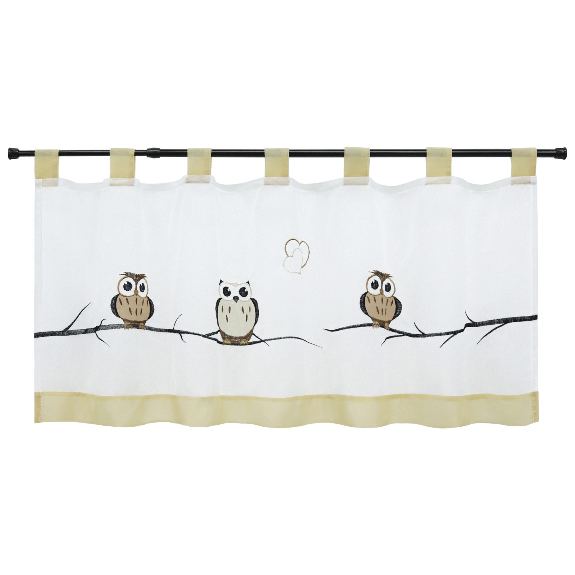 Joyswahl Scheibengardine Grete, Schlaufen, transparent, Voile Bistrogardine günstig online kaufen