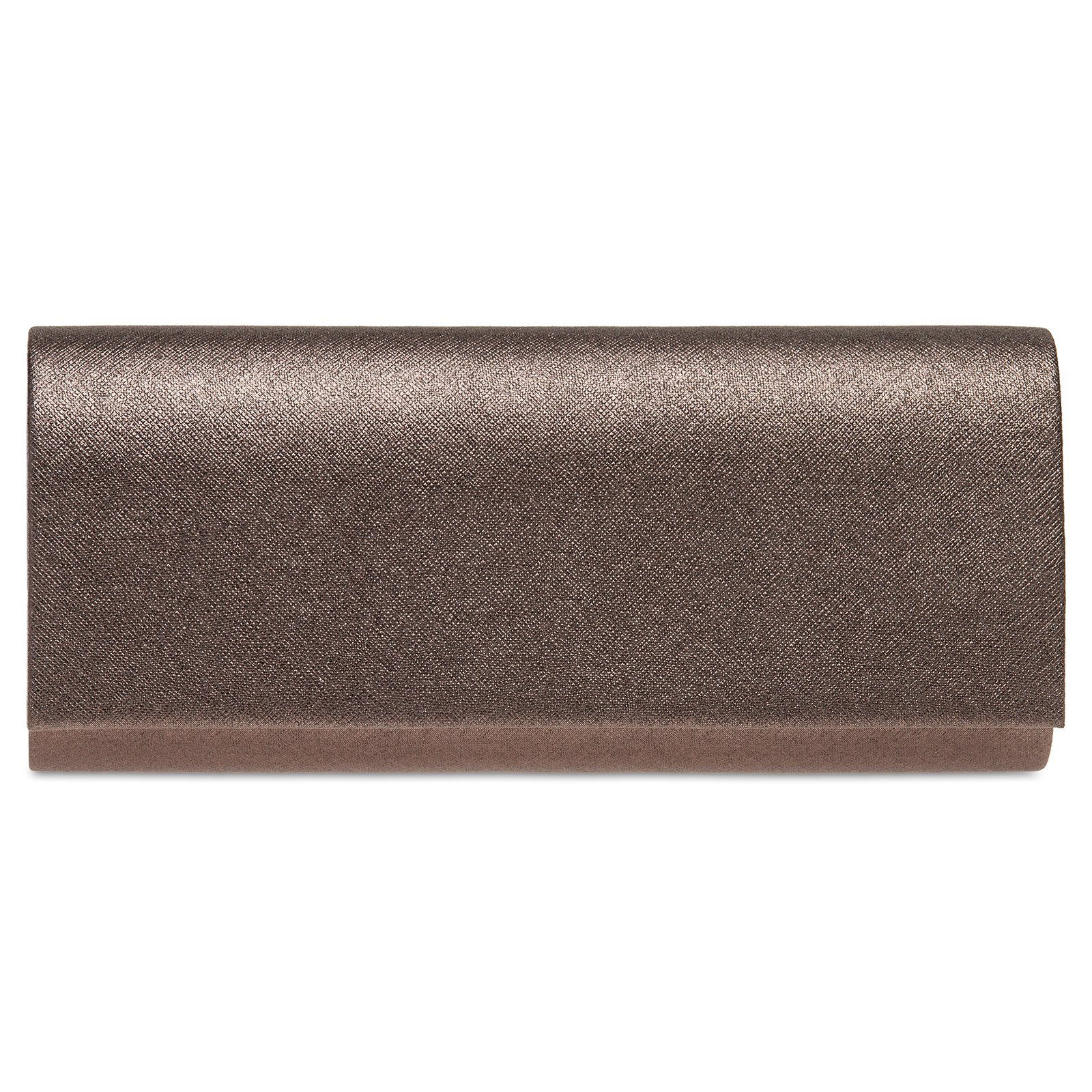 Caspar Clutch TA508 klassiche Damen Abendtasche mit dezentem metallic Glanz