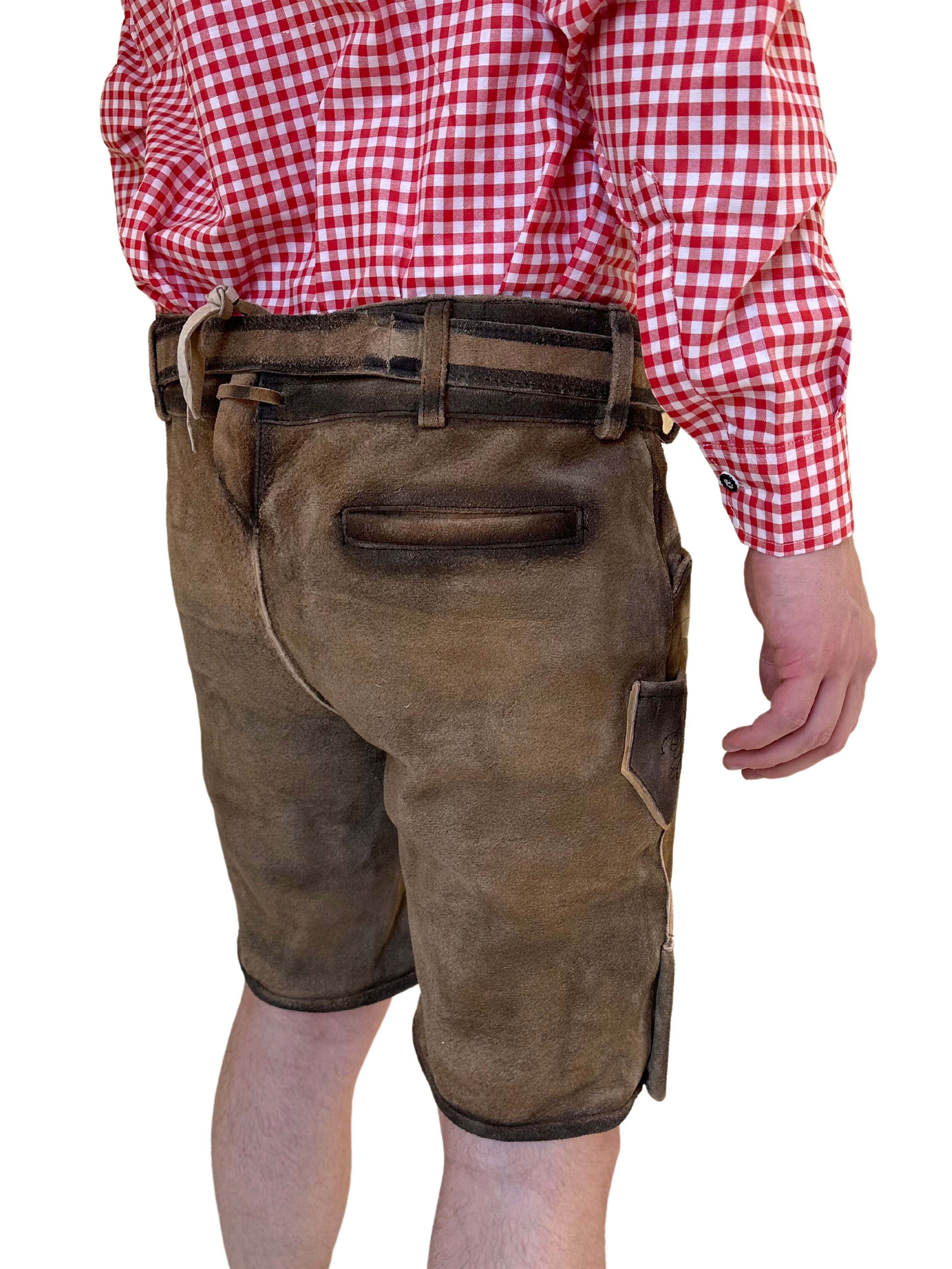 Dretaild Trachtenhose Deluxe Lederhose kurz Premium für Herren Bockleder günstig online kaufen