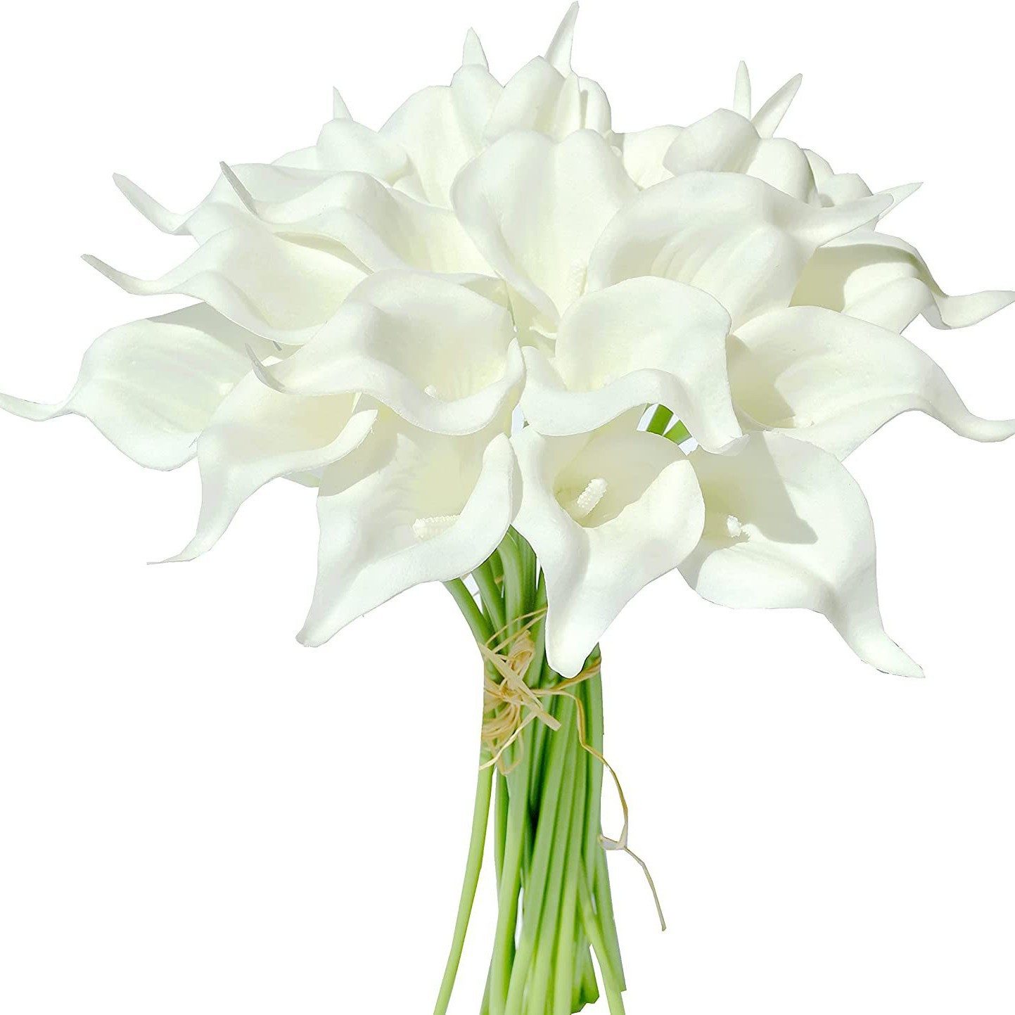 Kunstpflanze 35 cm Calla-Lilien Kunstblumen wie Echt Künstliche Blumen, Agger, für Mittelstück DIY Brautstrauß Heimdekoration