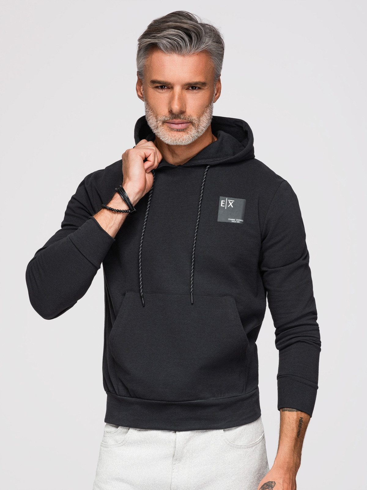 OMBRE Kapuzenshirt Herren Känguru-Sweatshirt mit Kapuze