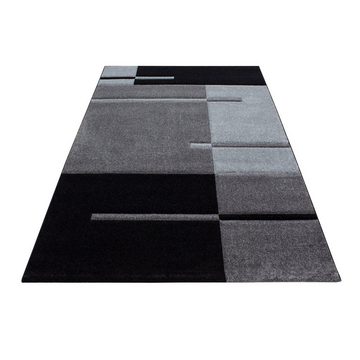 Teppich Kariert Design, HomebyHome, Läufer, Höhe: 13 mm, Designer Wohnzimmer Teppich Kurzflor handgearbeiteter Konturenschnitt