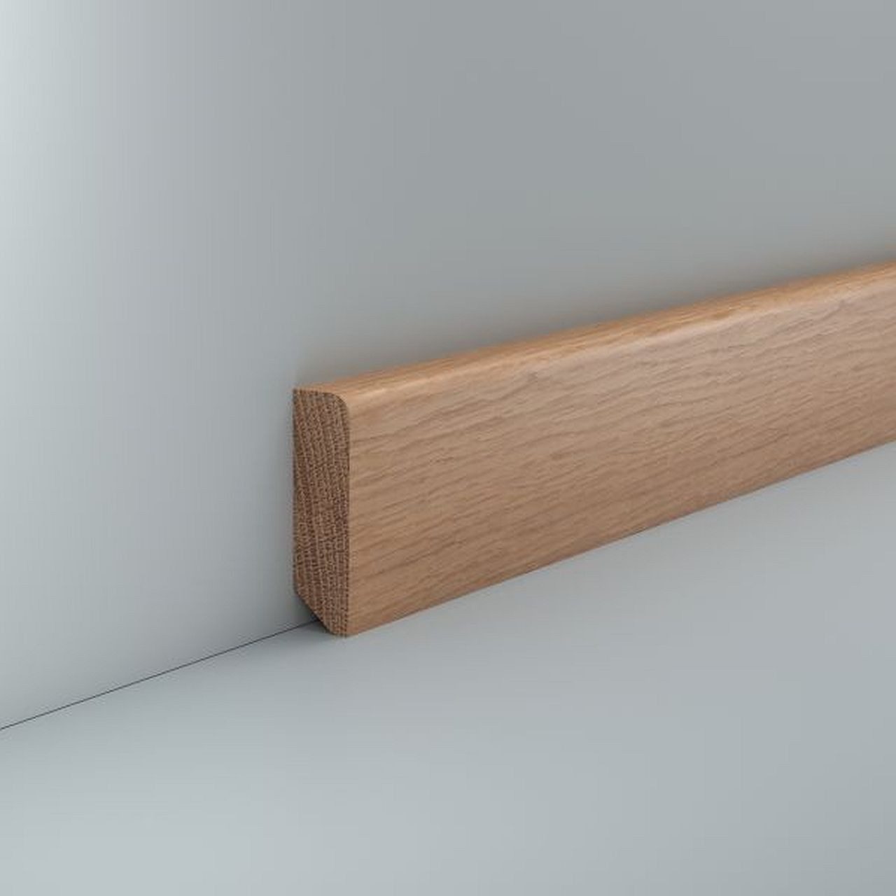 Südbrock Sockelleiste Sockelleiste Bergeiche 16 x 58 Massivholz Lackiert Fußleiste, L: 240 cm, H: 5.8 cm, 1-St.