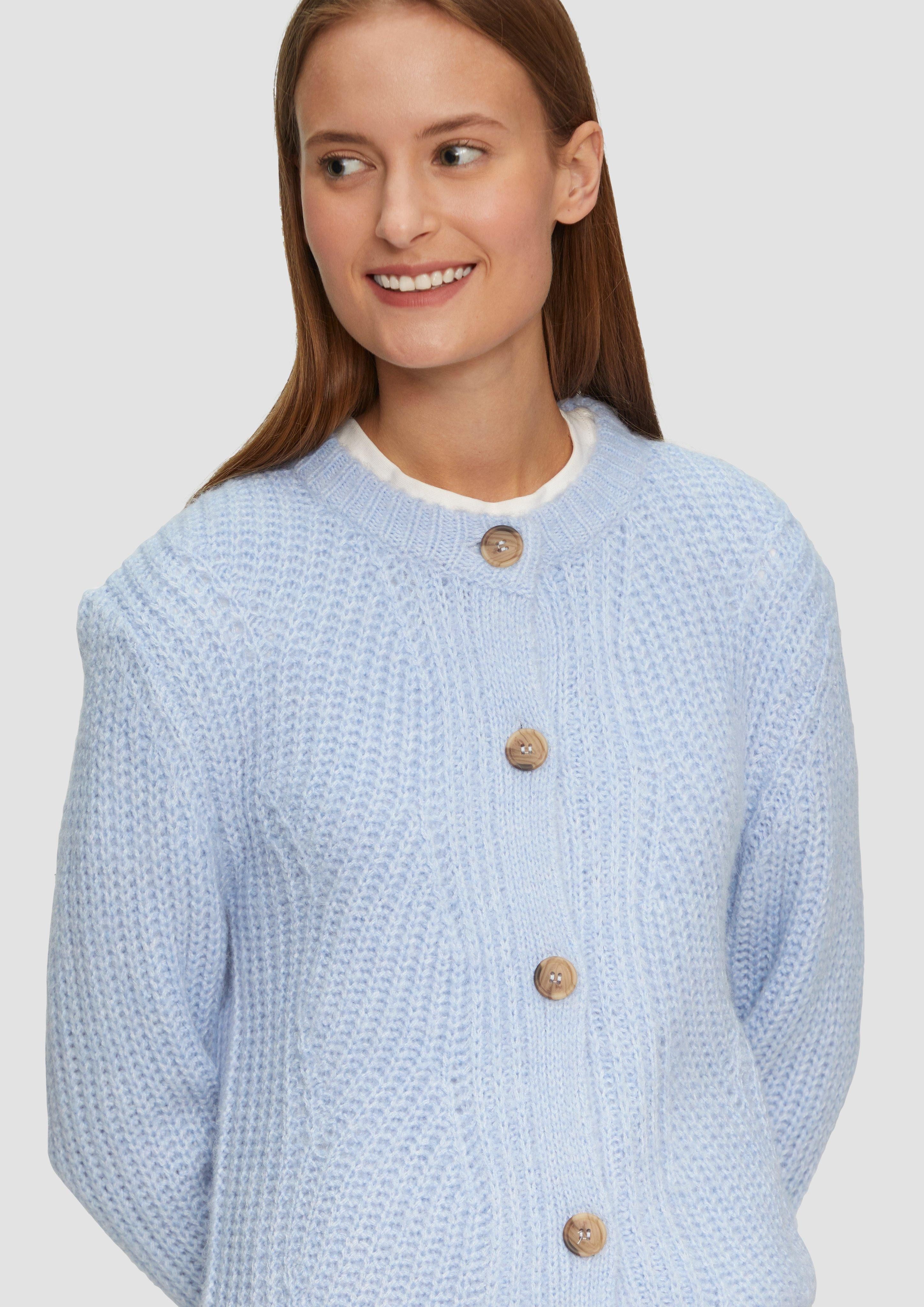 s.Oliver Strickjacke Weicher Strickcardigan aus Alpakamix günstig online kaufen