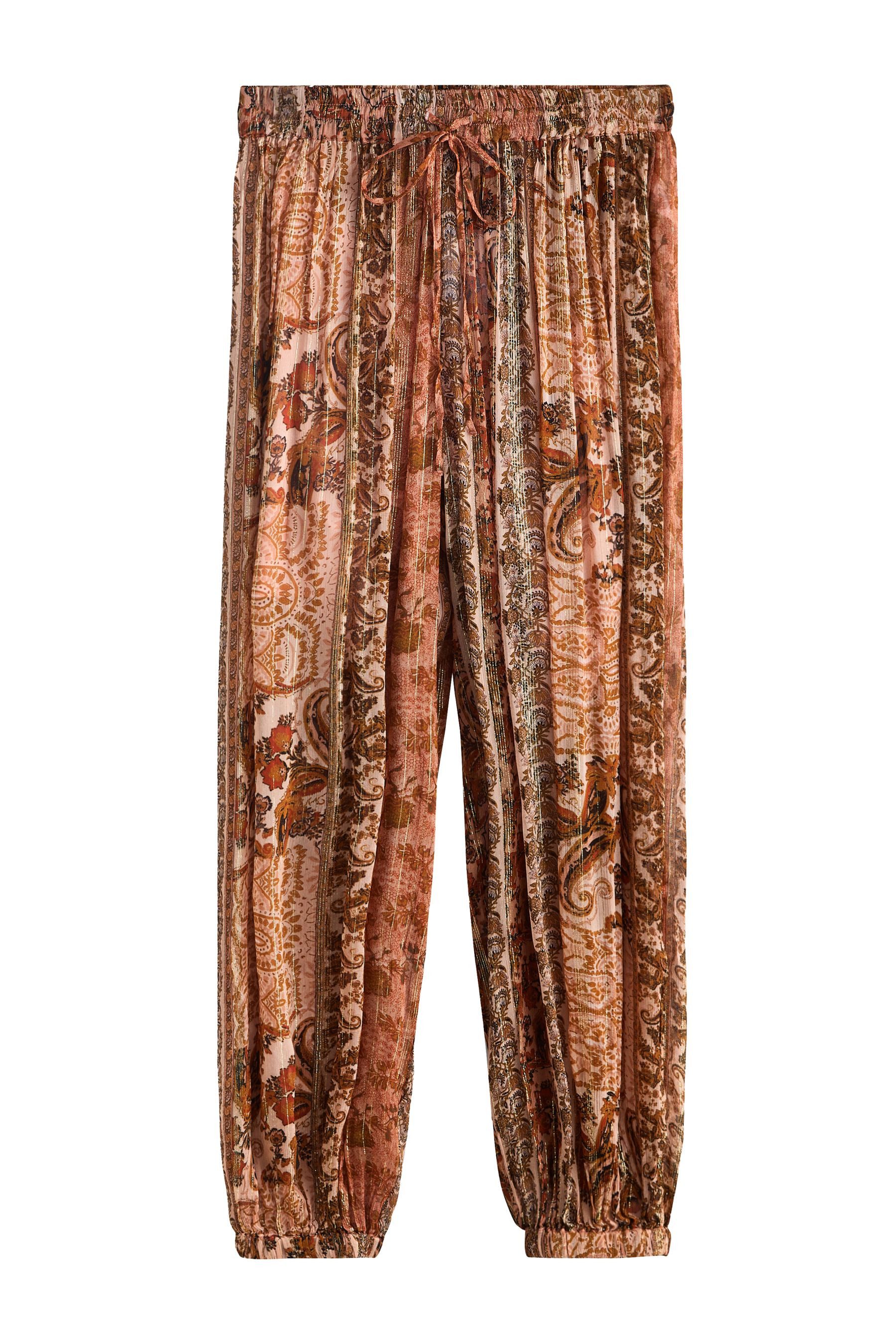 Next Haremshose Hose im Ballonschnitt mit Metallic-Faden (2-tlg)